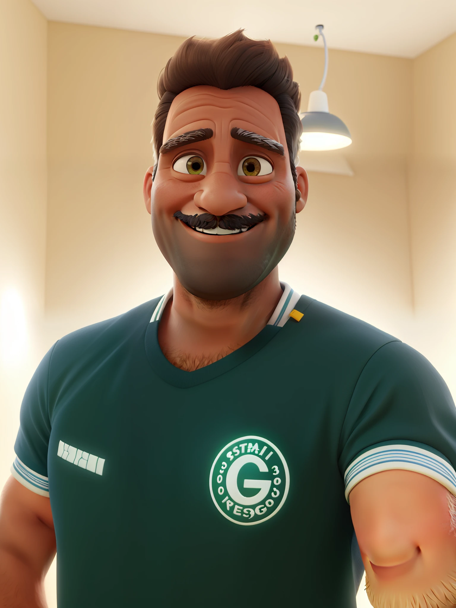 Smiling old Man Illustration, sorriso insano, Homem de pele marrom com um sorriso gigante, happily smiling at the camera, sorriso atrevido, he's smiling, sorriso muito grande, Macho sorridente, foto de perfil headshot, rindo sorriso enorme, desenhando no estilo de Arte 3D, c4d, fundo de cor branco puro, estilo disney, estilo pixar render ilustracao Super Detalhe, 8k