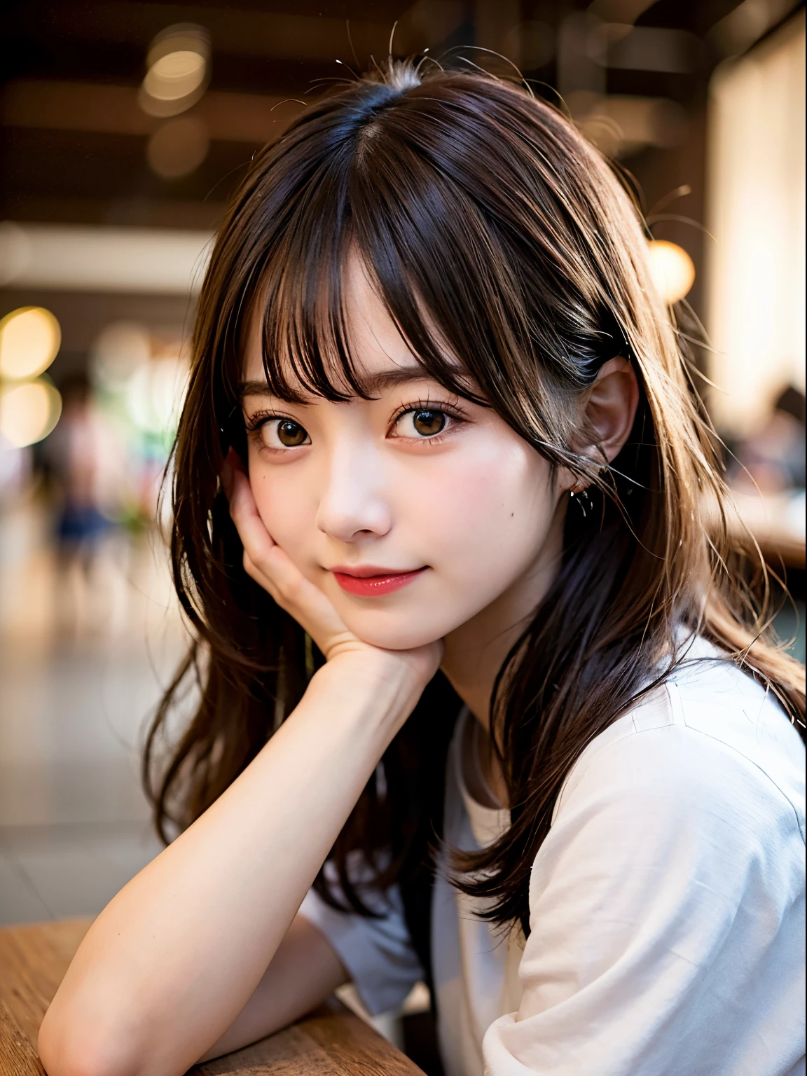 (8K, Raw photo:1.2)Detailed face and eyes,Best Quality, 超A high resolution, Highly detailed ,intricate detailes ,masutepiece ,Cute Girl , Soft cinematic light, Hyper-detailing,foco nítido, High quality,student clothes,  dripping from,