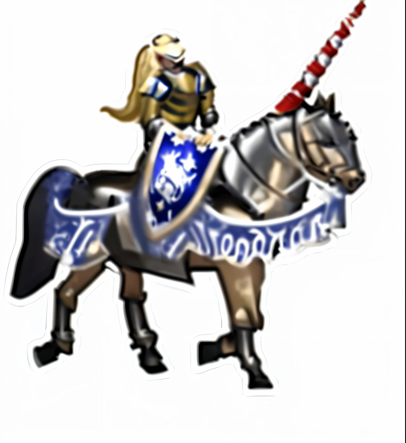 cavalry,armour,ride horse,A shield,Long Gun,background castle,background meadow