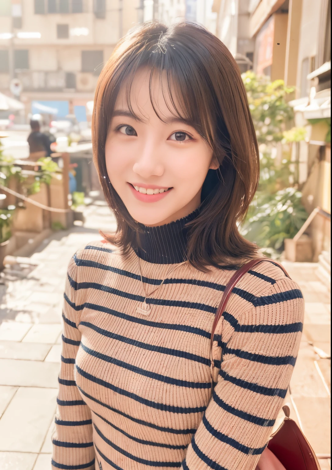 She looks happy when she sees this、Beauty 1 person、Beautiful face、Real Face、Beautiful detail eyes、Beautiful skin)、(​masterpiece、8K、masutepiece、Raw photo、Fantastic、Best Quality、Photorealistic、extremely detailed CG unified 8k wallpaper、hightquality、ighly detailed、epic poem、Particle effect、Dynamic effects、depth of fields、Cinematic Light、Lens Flare、Ray tracing)、乃木坂アイドル、韓国アイドル、Japan idle、(sexypose)、,23years old,(cute  face、、make - up, (detailedbackground:1.2)、Whole body, Amazing face and eyes, Smile,High-definition raw color photos,No background change