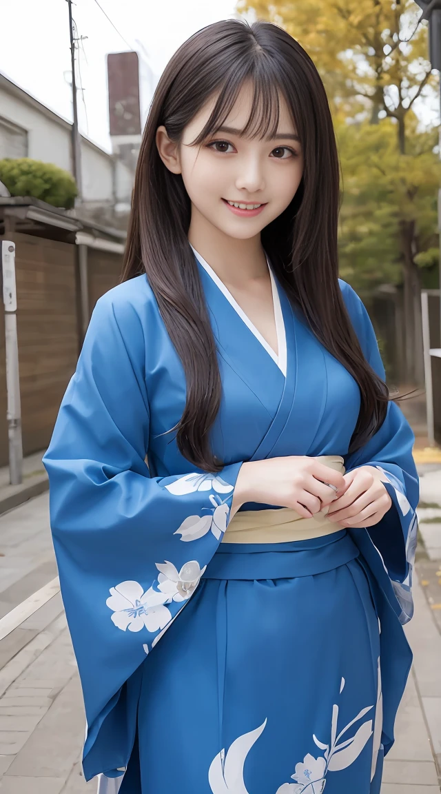 (top-quality、masterpiece、very high res、An ultra-high picture quality、High quality pixels)、(1girl in,She is a very beautiful woman、and she is 20 years old、1 person、Single、独奏:1.5)、(She is a very beautiful woman with a beautiful face)、(Beautiful face written in detail,Beautiful body,Strong-willed eyes,Beautiful eyes,Beautiful hair,Beautiful skin texture)、(Beautiful hair quality,Variety of hairstyles)、(Slender body and beautiful breasts)、(Lovely smile,Open mouth)、(Beautiful colored long-sleeved kimono,Furisode Figure,Furisode wearing,adult-like),(model poses,modelshoot,Magazine shooting,Hair flutters under the influence of the wind),The wind is blowing、Beautiful Art Style,an animated character、(The whole picture、Detailed picture、accurate anatomy、Defect-free images、extremely detailed picture、Accurate images、image perfect)、(Best Shot Photo 1.2)
