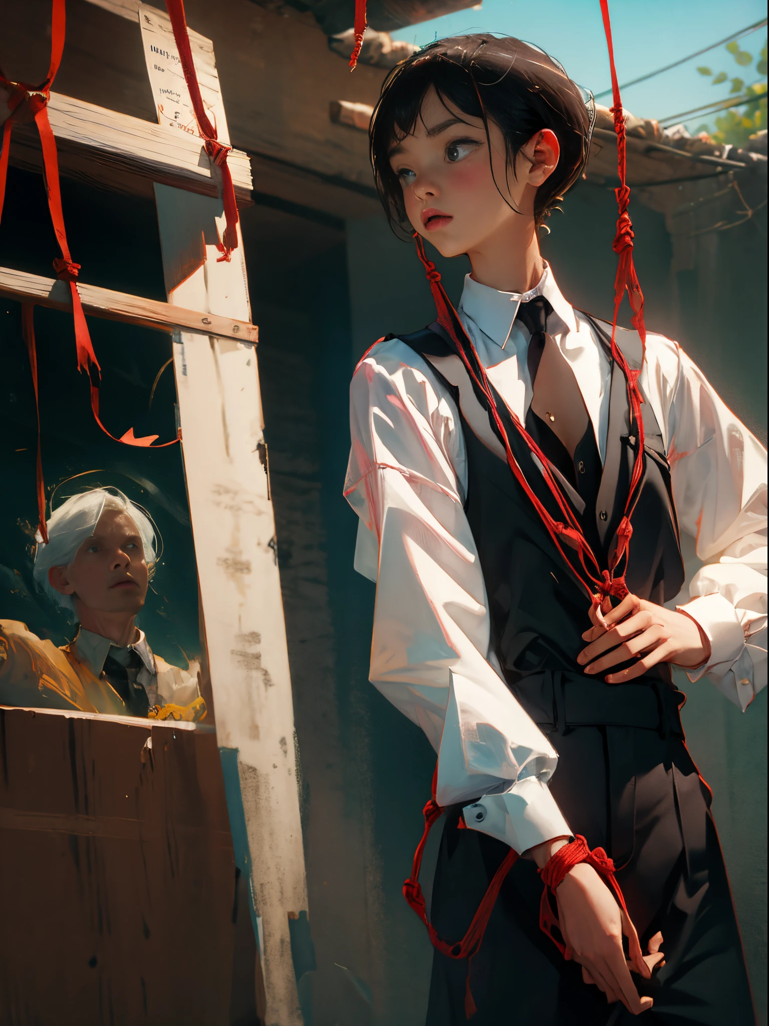 boy tied up