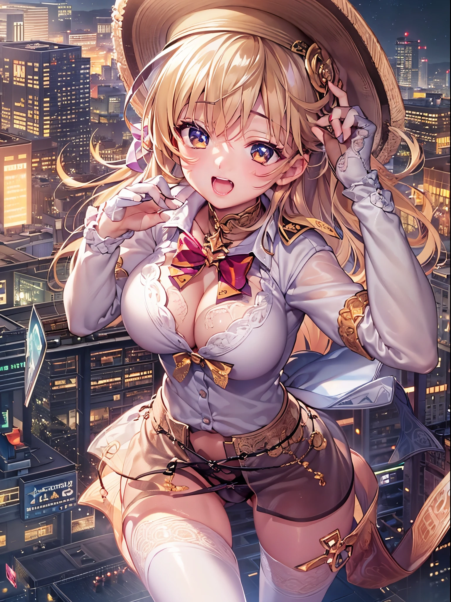 1girl in, lightsmile, Shiny skin, Best Quality, masutepiece, (Game CG:1.4), NSFW, Detailed beautiful face and eyes,爆乳、Lingerie with a small area, sailorvenus, I could feel the battle, Serious, Cowboy Shot、large full breasts、Full Moon Night、starrysky、((Best Quality)), (Ultra-detailed), (extremely detailed CG unified 8k wallpaper), Highly detailed, High-definition raw color photos, Professional Photography, ((Beautiful big breasts)), Amazing face and eyes, (Uniform with open chest), (See-through panties:1.2),、、 giantess art, a macro giantess, highly detailed giantess shot, giantess shot,, highly detailed giantess shot, , bottom shot, turned around、