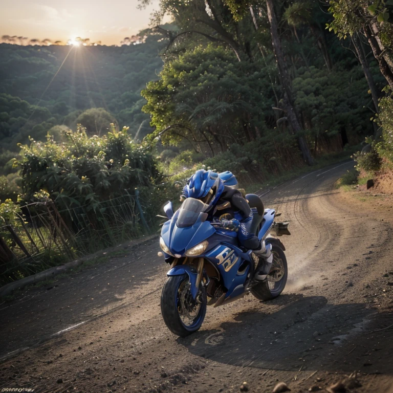 (best quality,4k,8k,highres,masterpiece:1.2),ultra-detailed,(realistic,photorealistic,photo-realistic:1.37),Sonic the blue hedgehog in a safari at night,speed,adventurous,dynamic,energetic,action,fast,joy,freedom,jungle,animals,wildlife,cartoon-inspired,stylized,brilliant colors,shadows,illumination,sunset lighting