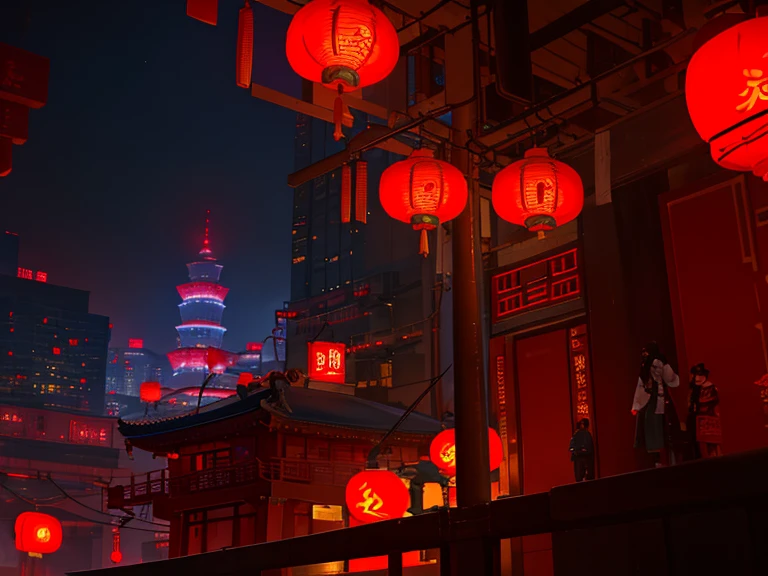 china city, chinese style, ((red light district)), three-dimensional cityscape, chinese hotel, Many build suspended in the sky, evening, city, fantasy, extreme detail, realistic light, epic composition, (complex detail), (complex design, ultra detail: 1.2) , Art Station, (Masterpiece, Best Quality), Ultra HD, Cyberpunk --v 6