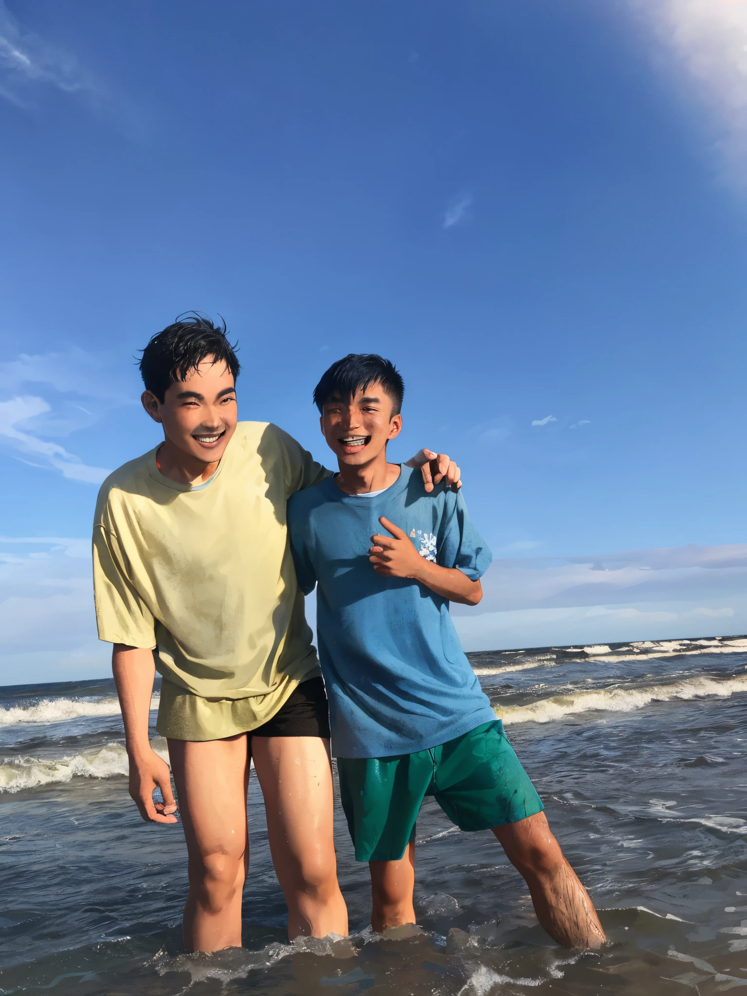 Beautiful Boy、Handsome、18-year-old、Japan boys、Black Hair、coastal、Completely naked、Groin bulge、,barefoot、Thin、Cute Boys、Butt、sit、、Immerse、