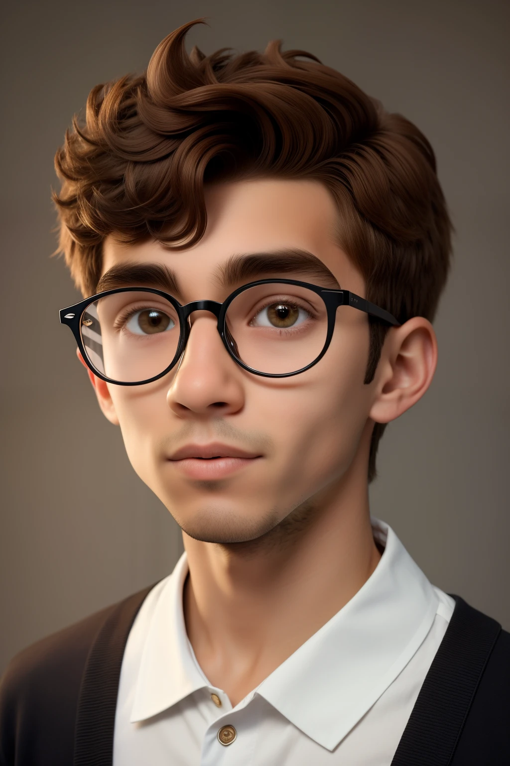 Obra-prima, de melhor qualidade, A boy with light brown hair who has a big nose and wears glasses, outro rapaz gordo e negro, outro rapaz de cabelo preto e usa oculos, outro rapaz baixinho do cabelo castanho