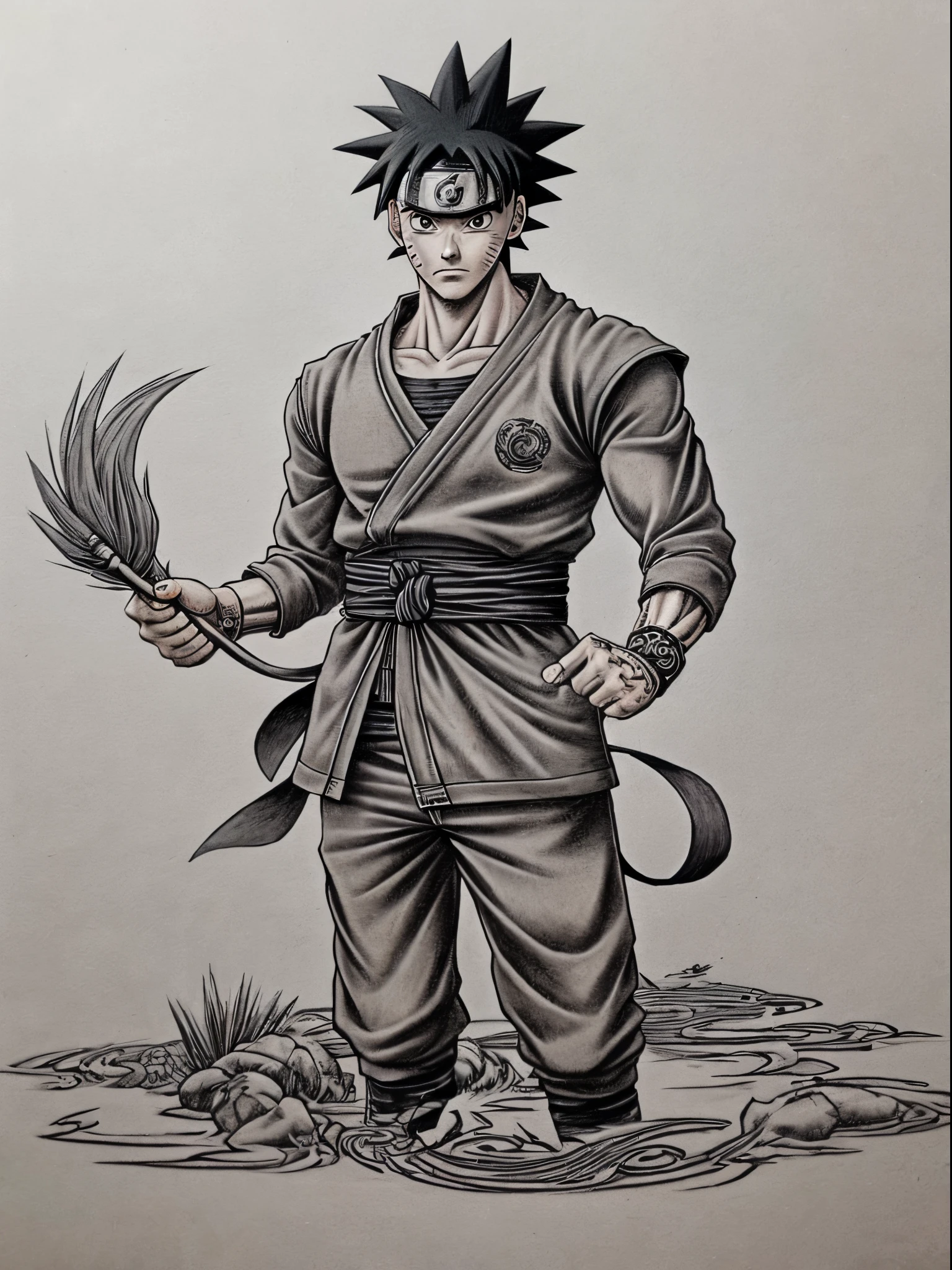 Tatuagem naruto, goku, Knights of the Zodiac