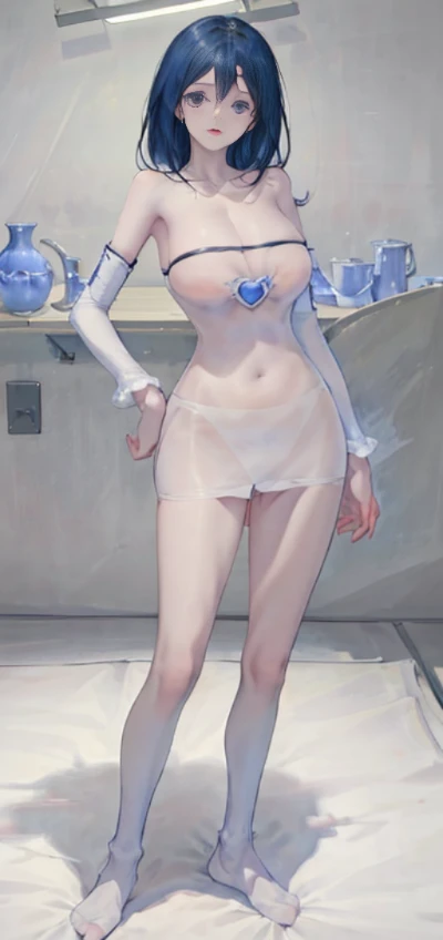 ((Above the shoulder,facial closeups)), Bigboobs, looking at viewert, ultra-realistic realism, Ghibli-style colors, Ghibli-style colors, japanese manga, Standing Picture, angle of view, foreshortening, foreshortening, 8K, super detailing,All women have big breasts,Endless realism, cellshading,,character sheets, reference sheet, Standing Picture, 8K, super detailing, 1080p, Women's HD,femele, 16k, A high resolution, Best quality, high high quality, Anatomically correct, tmasterpiece, Acura, hyper HD,as elegant as a swan,unreal-engine, Ghibli-style colors, japanese manga, Standing Picture, angle of view,battle armor,ssee-through,Lace skirt,Blue hair,Red-eyed,Sexy big breasts,Transparent tulle clothes