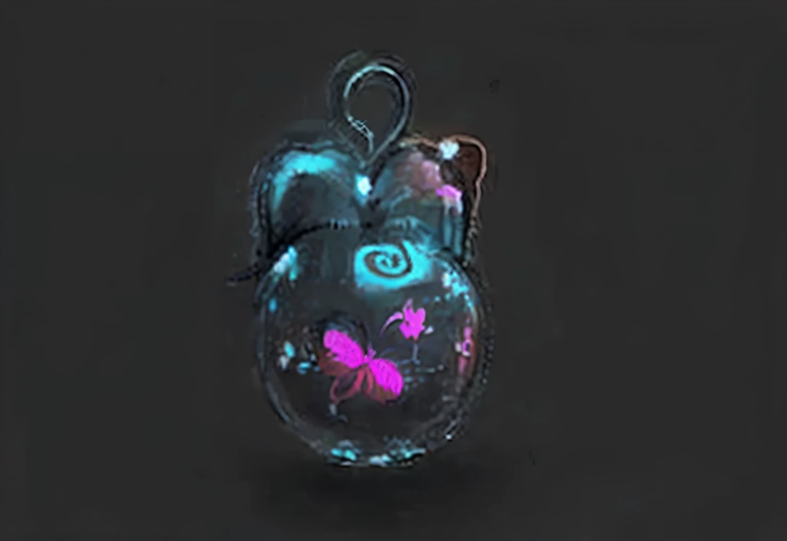 drawings of hearts and butterflies
