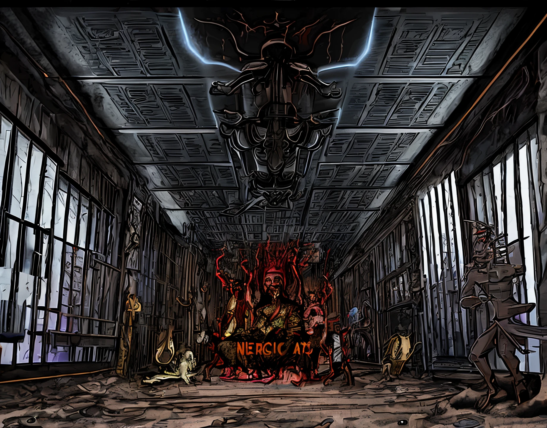 Handsome muscular shirtless man laughing and blindfolded is tied to a table, disembodied red hands tickling his body, feet focus, feet tickled, armpits tickled, tickle torture, hips tickled, ribs tickled, abs tickled, hands everywhere:1.1, (hands all over body), dungeon background with red rocks