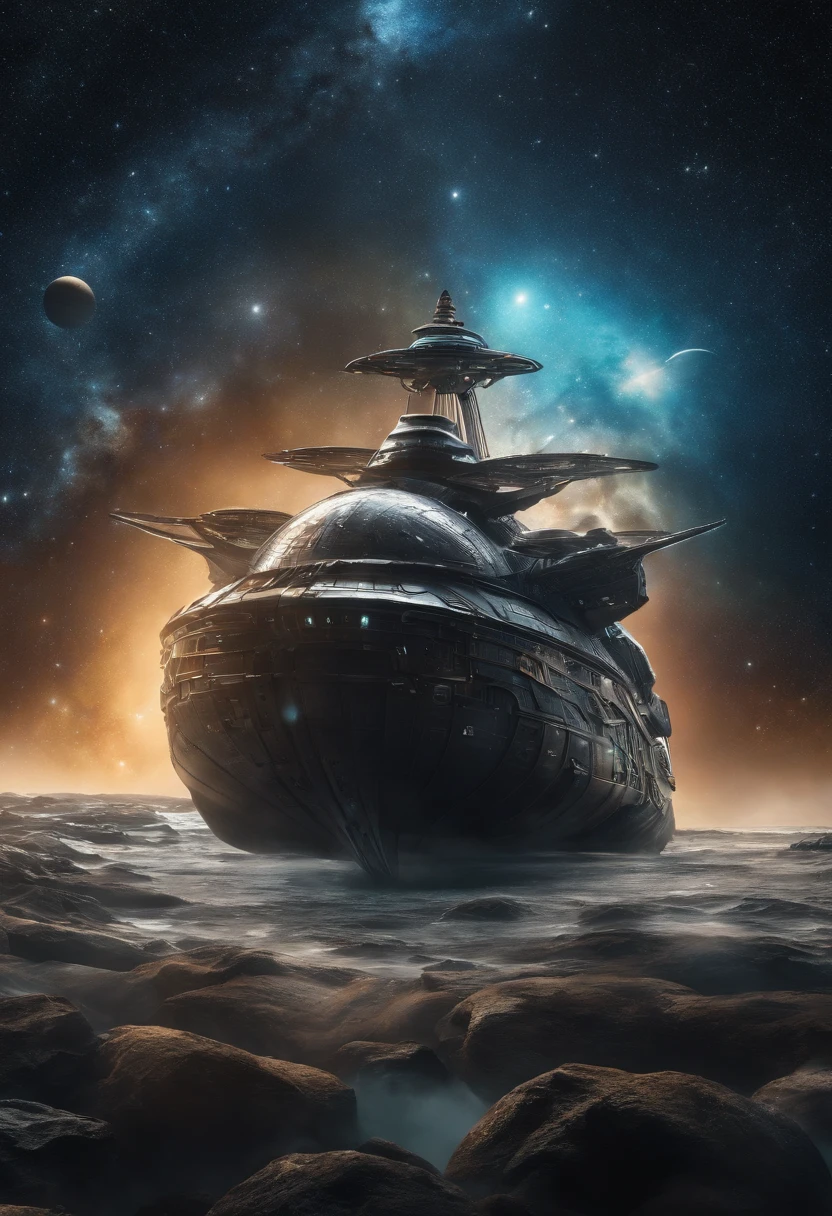 Envision an awe-inspiring scene where space Vikings sail the Milky Way in a Viking-style spaceship. Dive into extreme micro-details to capture the intricacies of the futuristic Viking crew, their ship, and the cosmic backdrop.
Highlight the Viking crew's futuristic attire, blending traditional Viking elements with advanced, space-faring technology. Zoom in on the micro-details of their armor, helmets, and weaponry, showcasing the fusion of ancient and futuristic aesthetics.
Emphasize the Viking-style spaceship, capturing every detail from the ornate carvings to the futuristic propulsion systems. Illuminate the ship with vibrant, cosmic colors to enhance the fantastical and otherworldly atmosphere of their interstellar journey.
Consider the cosmic backdrop, integrating swirling galaxies, nebulae, and distant stars into the scene. Utilize extreme micro-details to showcase the celestial wonders as the Viking spaceship sails through the vastness of the Milky Way.
Imagine the Viking crew in action, whether navigating the ship, manning futuristic controls, or engaging in spacefaring activities. Capture the dynamic energy of the scene, emphasizing both the advanced technology and the Viking spirit in their cosmic adventure.
This detailed prompt aims to inspire the creation of an intricately detailed image featuring space Vikings sailing the Milky Way in a Viking-style spaceship, with a focus on extreme micro-details to bring to life the futuristic Viking crew, their ship, and the cosmic wonders surrounding them.