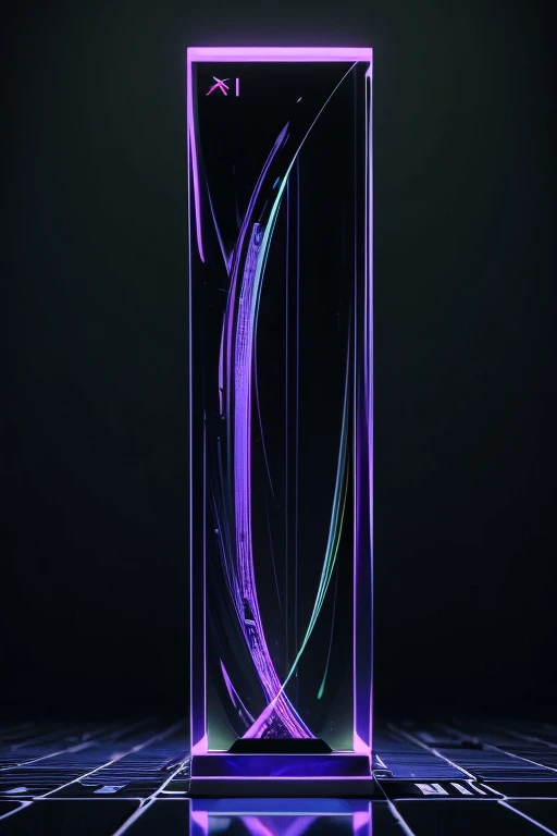 01_Three-dimensional blocks, one in the scene, frontal view. Black background, glossy, highly reflective surface - black floor. Volumetric 3D blocks - hieroglyphs (MOMI). Vertical composition, a three-dimensional design of three-dimensional hieroglyphs (Maxon) for the entire composition. Black Background, mirror black floor: neon green glow, cold side lighting from the side.
02_Stylists; electronics, tectonics, volumetric form of cyber-punk, fantastic tectonics. Black background in the background. "Alien", sci fi style, fantasy. Epic hieroglyphs for the entire composition (Maxon).
03_Realistic 3D render, unreal engine, SD quality (glow, reflection, refraction, X-rays). Ray tracing, caustics. Top quality, a masterpiece of visualization, cinematic image. Clear focus, general dimming, neon glow, reflection from a glossy floor. The general scene is buried in halftones, black space. The bright glow of hieroglyphs in a shadowy space. Tectonic blocks. Metal, plastic, shiny surfaces, relief, and patterns. (Maxon). Fantastic shape for the entire composition. , frontal foreshortened image, slight vertical perspective. Darkness, dust, glow.