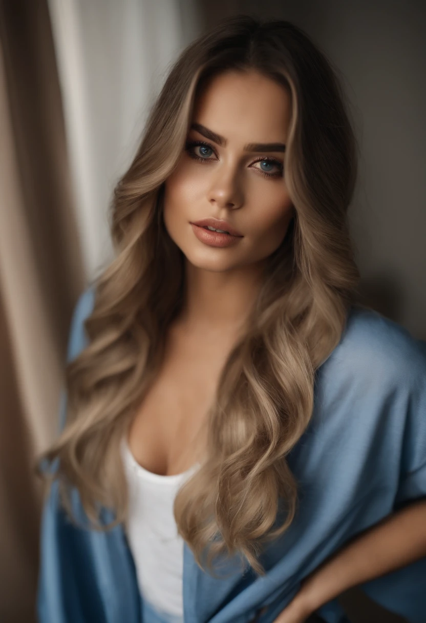 Femme arafed avec un débardeur blanc et un collier, fille sexy aux yeux verts, Portrait Sophie Mudd, cheveux bruns et grands yeux, Selfie d’une jeune femme, Yeux de chambre, Violet Myers, sans maquillage, maquillage naturel, Regarder directement la caméra, Visage avec Artgram, Maquillage subtil, Superbe photo du corps entier, Yeux verts perçants, Bel angle, pose attrayante, fille mignonne, sexy pose, Image du corps entier, corps entier, Prise de vue du corps entier, Déesse brune, détail élevé, pose satisfaite, Pantalon en cuir