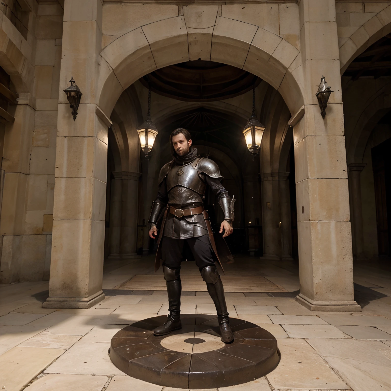Créature démoniaque terrifiante avec une armure et une claymore qui combat un dragons