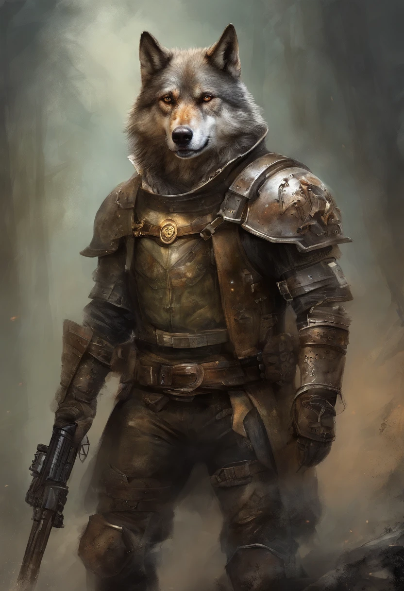 Polly of the highest quality, Dramatische Beleuchtung, bedrohliche Pose, grimmiger Blick, Epic atmosphere, (((Helm in Form eines Wolfskopfes))), (((full-body shot))),Metal wolves, Cyborgs, Cyberpunk-Stil, Uhrwerk, ((Komplizierte Details)), NFFSW, ((Komplizierte Details, HyperDetails)), lightbulbs, Filmische Aufnahme, Vignette, Bokeh-Effekt Beckground, (Hunde), (full-body shot).