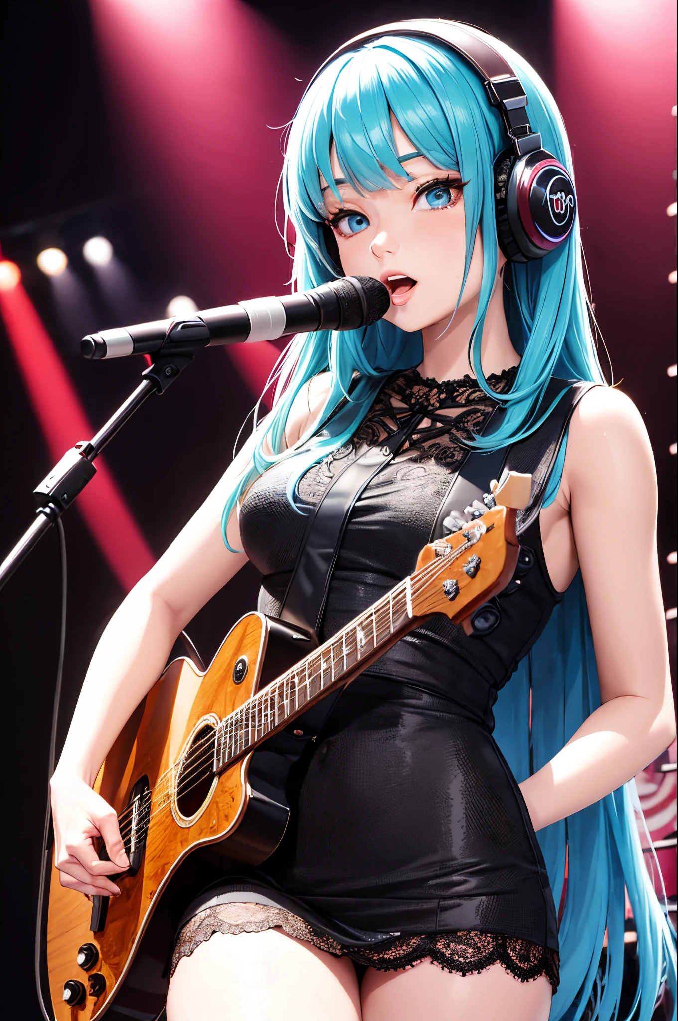 Cyan of show by rock