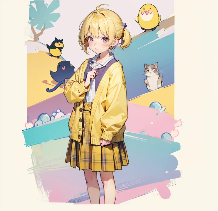 kawaii、cardigan、Yellowish clothes