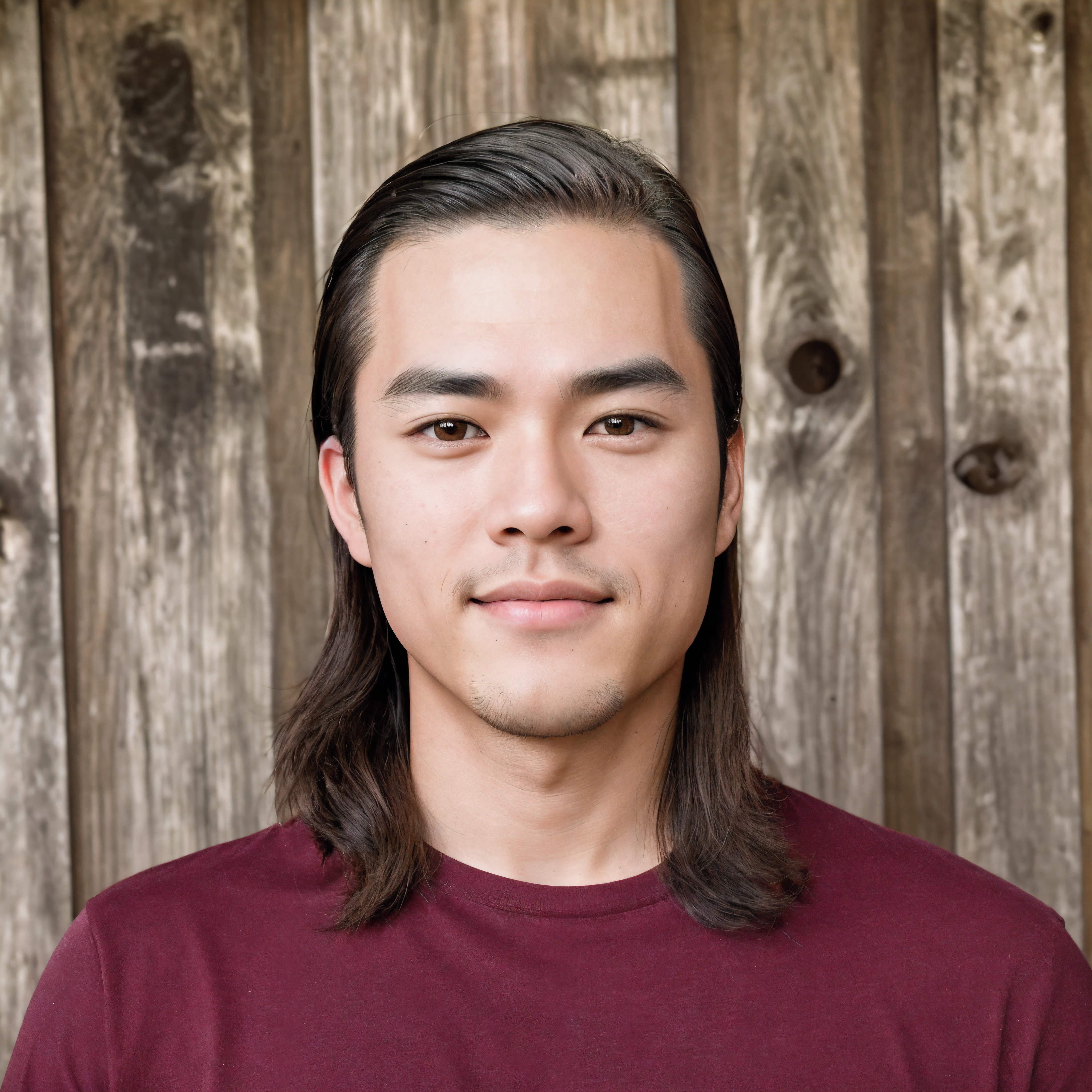 Handsome youthful Korean guy, asian eyes, beautiful symmetric face, studio lightning, снято на Canon EOS 1D X Mark III, Ultra Detailed Skin Texture, Beautiful skin, Ultra Hair Detailing, Masculine dimples on cheeks, Masculine dimple on the chin, ultra detail face, Ultra detailed lips, ultra detailed korean eyes, ultra detailed highlights in the eyes, smiles slightly