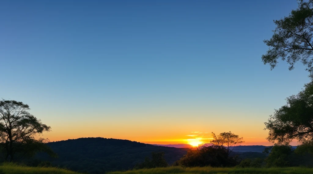 Night many clouds blue sky Sun dawn yellow
