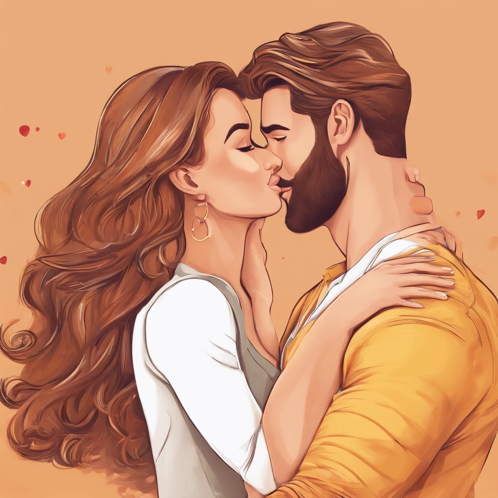 A girl kissing a guy
