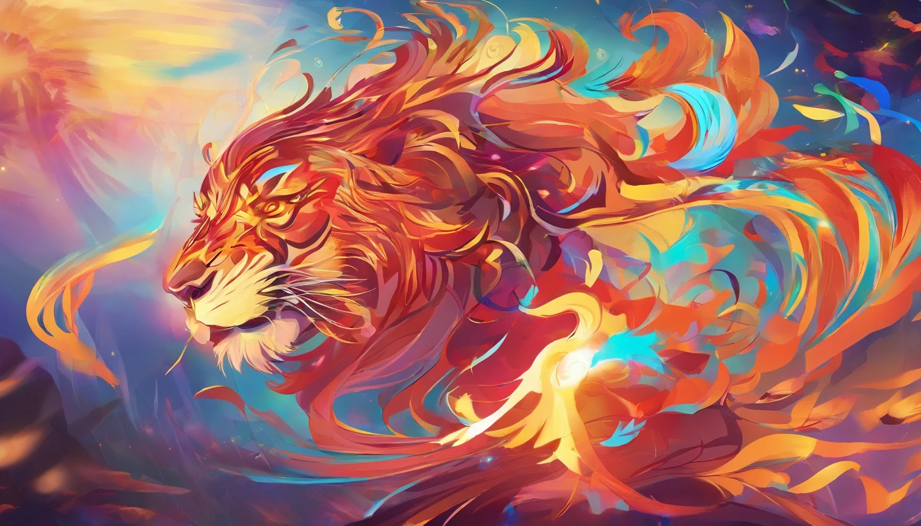 tmasterpiece,Super cool lion ultimate warrior as kung fu warrior,face stern,Random light and shadow,Random character background,Minimalist style,A glowing sword,Lotus flower as background,Impeccably clean,need,to emphasize,Bright and colorful shades,3 Background,A high resolution, --with 9:16 -- two two five