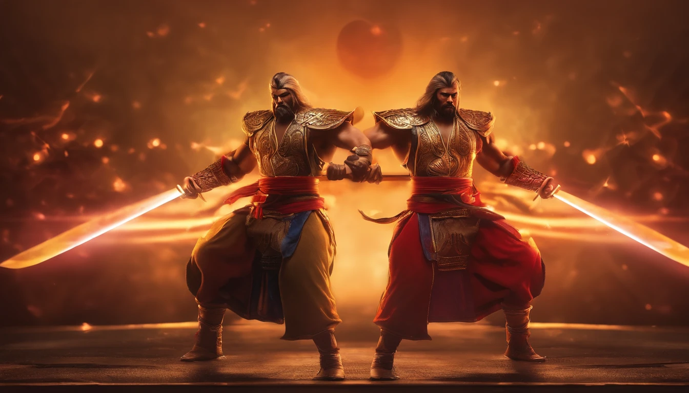 tmasterpiece,Super cool ultimate warrior as kung fu warrior,face serious,Random light and shadow,Random character background,minimal style,A glowing sword,Lotus as background,Impeccably clean,need,to emphasize,Bright and colorful shades,3 Background,A high resolution, --with 9:16 -- two two five