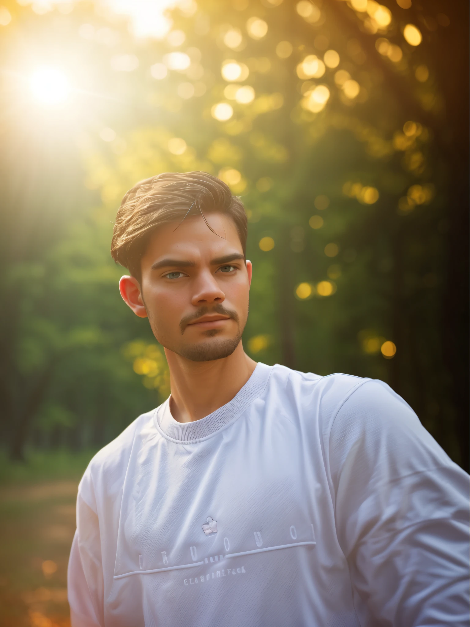 Create a realistic portrait flare blur  in my background