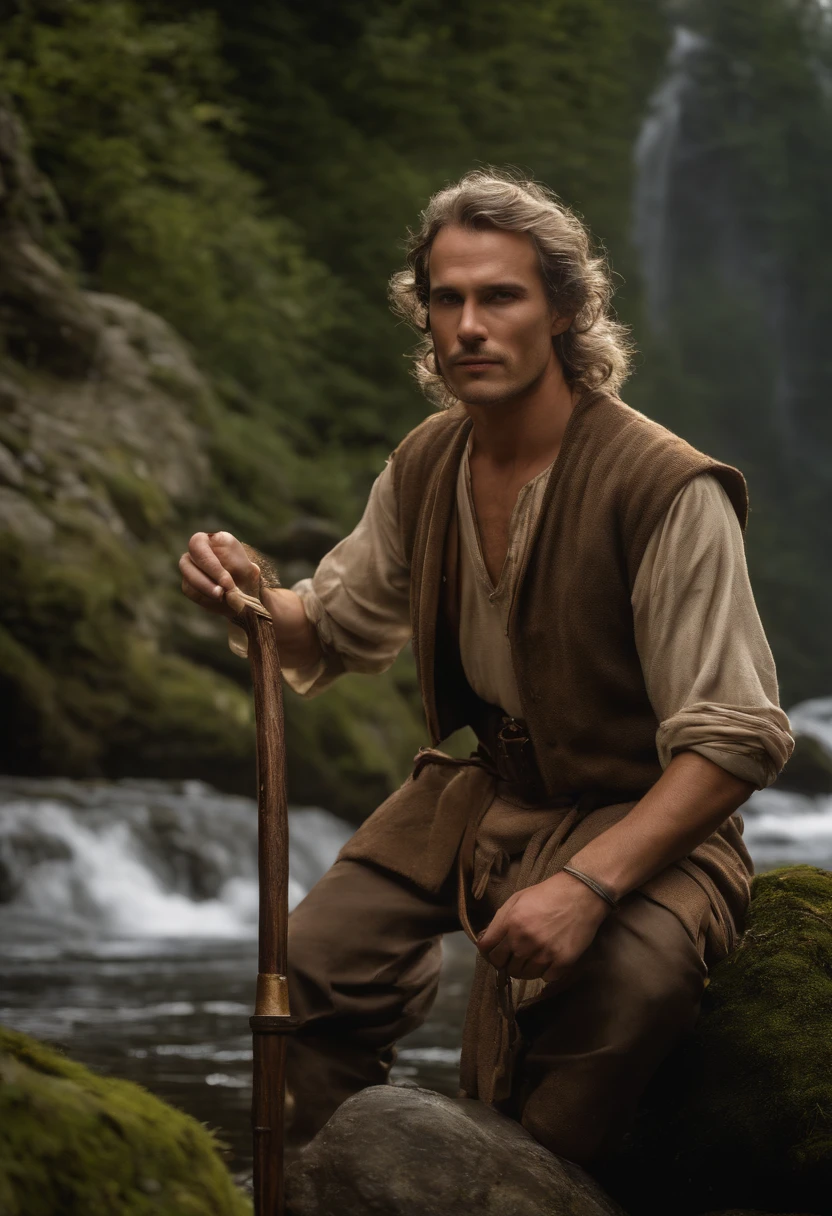 Ahti is captured standing in front of a stunning waterfall, surrounded by mist and the roar of cascading water. He is holding a hand-carved wooden staff, adorned with intricate symbols and runes, as he gazes thoughtfully at the natural spectacle.,Control,Ahti's appearance is as distinctive as his personality. He is portrayed as a middle-aged man with a unique and intriguing aesthetic.

Ahti has a weathered and rugged appearance, suggesting a life lived close to nature and the elements. He has a strong and slightly weather-beaten face, with deep lines etched across his forehead and around his eyes, hinting at a life filled with wisdom and experience. His eyes are bright and piercing, reflecting a keen intellect and a hint of mischief.

Ahti's salt-and-pepper hair is thinning, with a receding hairline. He has no beard. His hair is slightly unkempt, contributing to his overall unconventional and carefree appearance.

Ahti's attire is equally unique. He is often seen wearing a worn, navy blue janitorial uniform, complete with a matching cap. The uniform is adorned with various patches and emblems, hinting at his long-standing association with the FBC. Despite its worn appearance, the uniform is always clean and neat, suggesting a sense of pride in his role as the janitor.

Around his neck, Ahti wears a pendant or talisman, the specific design and meaning of which remain unknown. This pendant often catches the light, drawing attention to it and further adding to the air of mystery surrounding Ahti.

Ahti's overall demeanor and posture exude a sense of confidence and ease. He moves with a relaxed and unhurried gait, seemingly unaffected by the chaos and supernatural occurrences surrounding him. His presence commands attention, and his enigmatic aura is enhanced by his distinct appearance.

Ahti stands at an average height, with a sturdy and robust build that suggests strength and resilience. His physique is not overly muscular, but there is a sense of underlying power and endurance in his frame. He carries himself with a relaxed and confident posture, often standing tall with his shoulders back.

His weathered face is characterized by a slightly tan complexion, indicating exposure to the elements and a life spent outdoors. Deep lines and wrinkles etch his forehead and the corners of his eyes, hinting at a lifetime of wisdom and experiences. His eyes themselves are a striking shade of blue or gray, possessing a sharp and perceptive gaze that seems to hold more knowledge than he lets on.

Ahti's hair is a mix of gray and silver, cropped short and slightly disheveled. It has a natural, tousled appearance, adding to his rugged charm. His thick, bushy mustache matches the color of his hair and frames his mouth, giving him a distinctive and memorable look.

Facial hair aside, Ahti maintains a clean-shaven appearance, with no other prominent features or facial embellishments. His lips are slightly thin but often curve into a warm and enigmatic smile, revealing a glimpse of his playful nature.

In terms of attire, Ahti is typically seen in a worn and faded navy blue janitorial uniform. The fabric is well-used but meticulously clean, suggesting a meticulous attention to detail. The uniform includes a short-sleeved button-up shirt, trousers, and a matching cap that he often wears low on his forehead. Various patches and badges adorn the uniform, indicating his long-standing association with the FBC.

Ahti's hands, often gloved for his janitorial duties, are weathered and calloused, further emphasizing his hardworking nature. There is a sense of strength and dexterity in his hands, reflecting his ability to handle any task thrown his way.

Overall, Ahti's physical appearance combines ruggedness with a sense of mystery and wisdom. His weathered features, striking eyes, and distinctive mustache contribute to his unique and memorable appearance, enhancing his enigmatic presence.