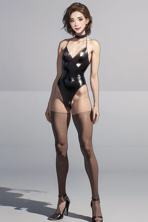 femboy， ((Masterpiece)), (Cute: 2.0), The face is extremely detailed, Enchanted expression, Strong gaze, Black Double French Braid, (Thin structure),Slightly round face, Tanned brown face, Healthy face, Big eyes, Thin thighs, (Small chest), confident pose, harsh, Almond-shaped eyes, rich palette,choker necklace,3D，open-toe high heels, goddess,high heels, goddess, Lean-yet-toned body/androgynous body aesthetic, spasm，tgirl，large erect peni,dickie,penisS，trap,(, , large , testicles, large testicles, erection), CFemboy,Otoko no ko，OTOPIP,dickie in panties, bulge，black pantyhose，black stockings