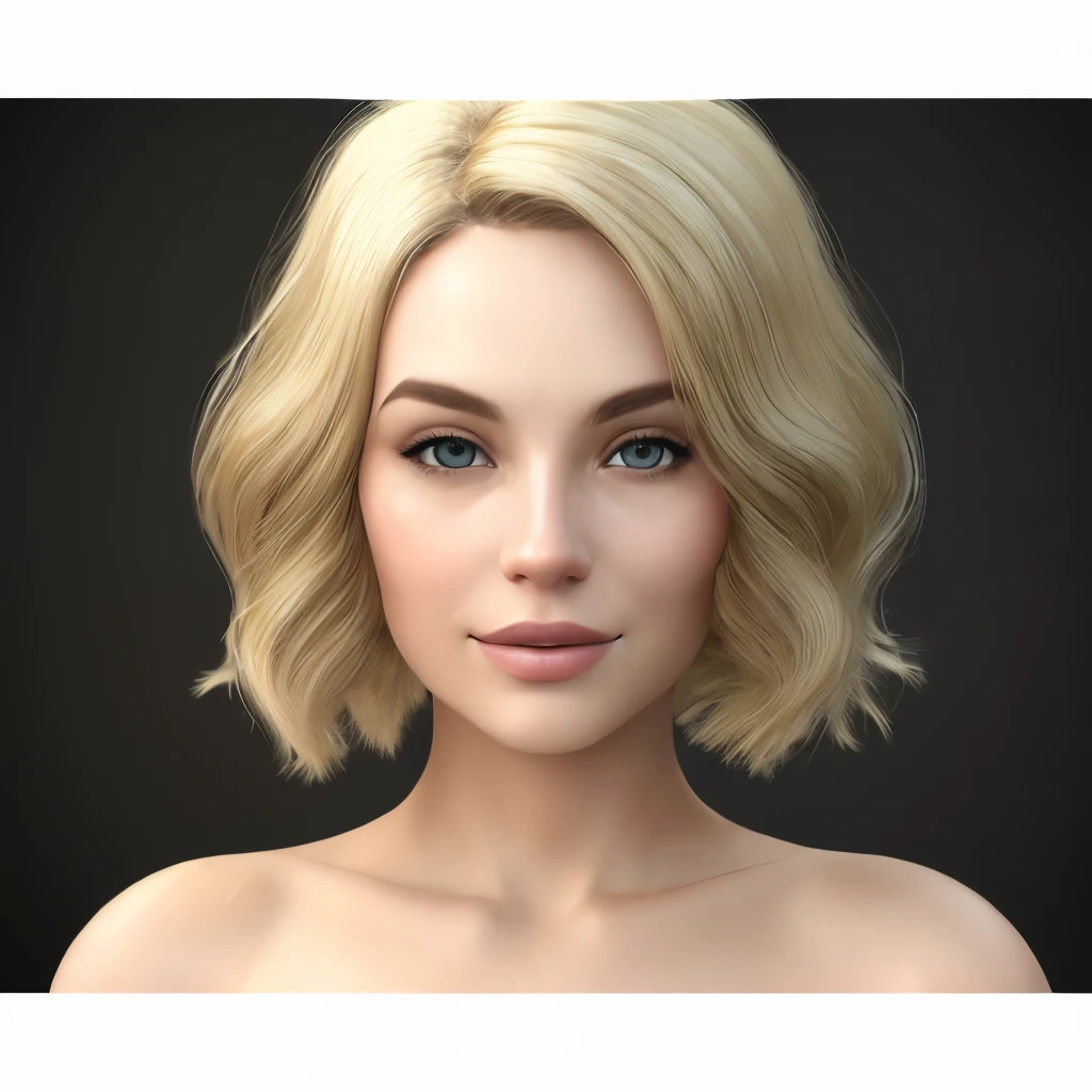 Create a realistic image of a blonde woman