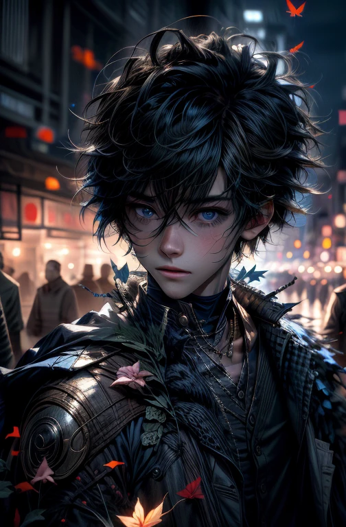 (3D:0.5,realistic:0.5,photorealistic:0.5),(absurdres,Super-resolution,masterpiece,best quality,finely detailed,absurdres:1.2), dramatic light, dramatic illumination, cinematic, anime scenery, makoto shinkai, ghibli, fantasy world, magical, (((1boy))), young male, short hair, irish male, nature, plants, leaves, green, (((portrait picture)))