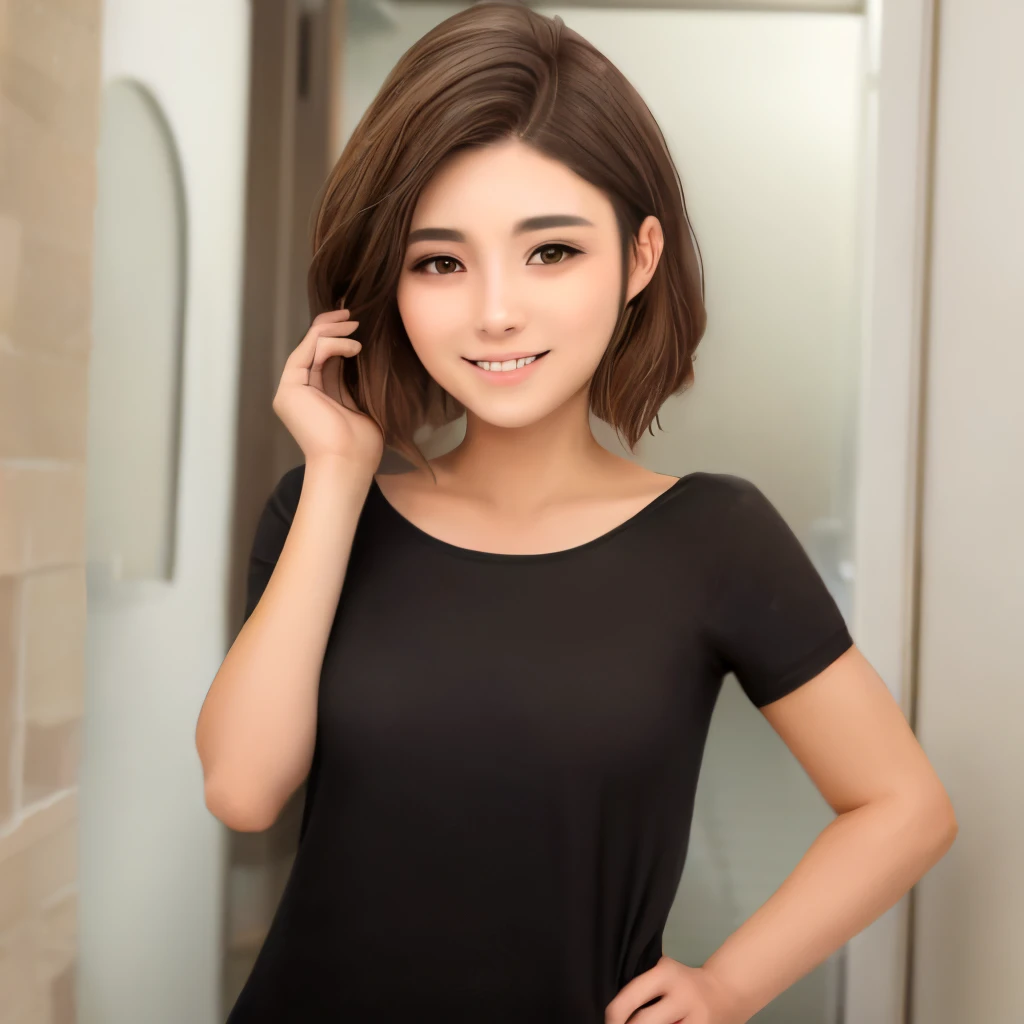 Genera una chica cabello rulo, con aspecto latino