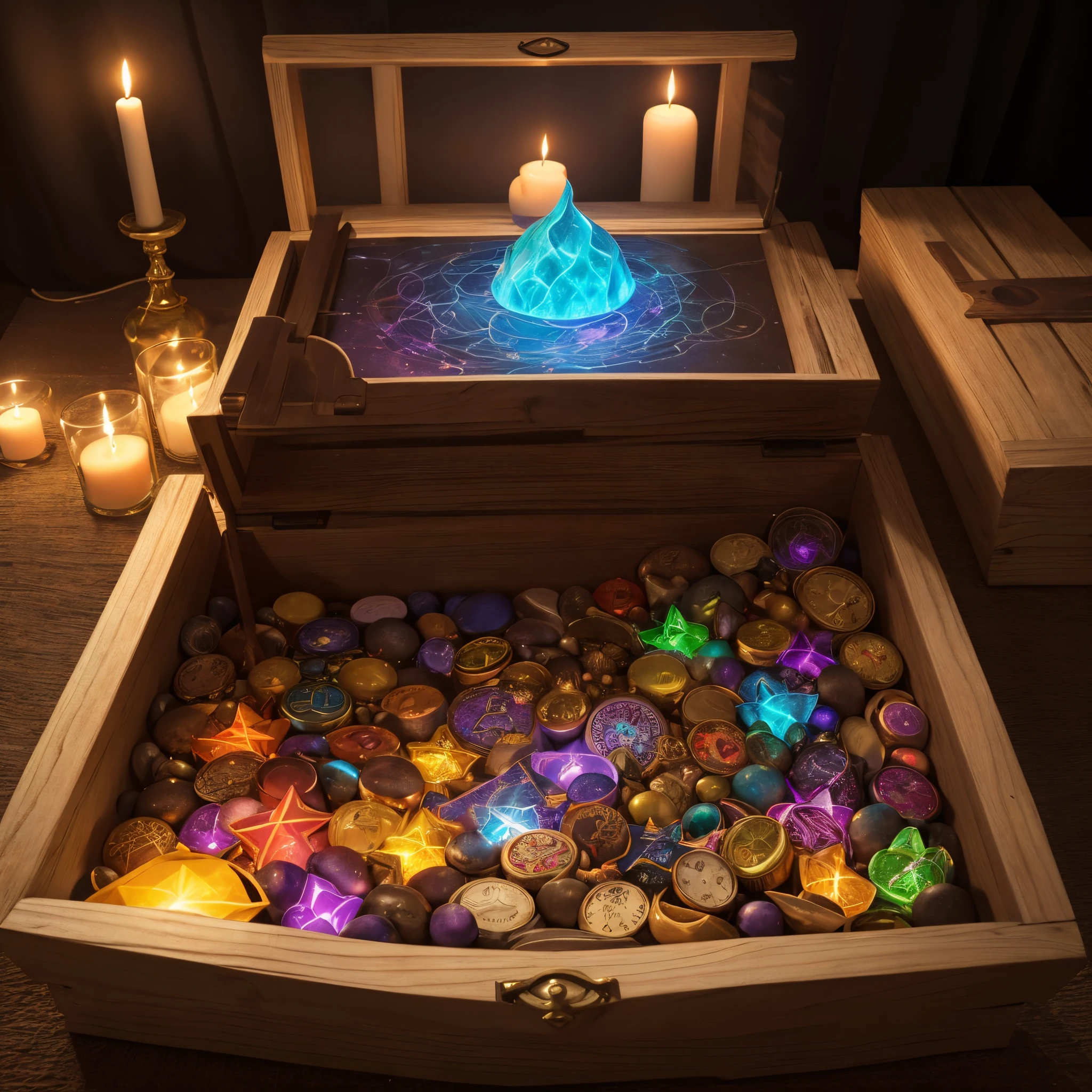 Caja de las mil maravillas,magia antigua,magia mistica,poderes coloridos,oscuridad y coloreado,oscuridad frente al brillo