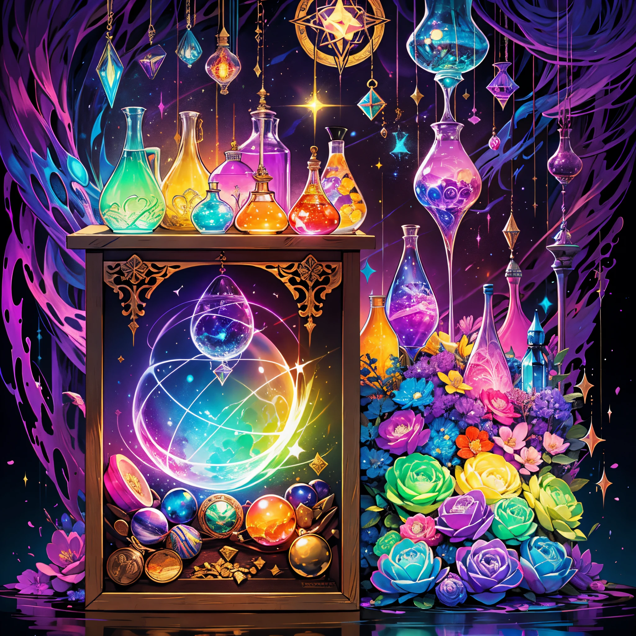 Caja de las mil maravillas,magia antigua,magia mistica,poderes coloridos,oscuridad y coloreado,oscuridad frente al brillo