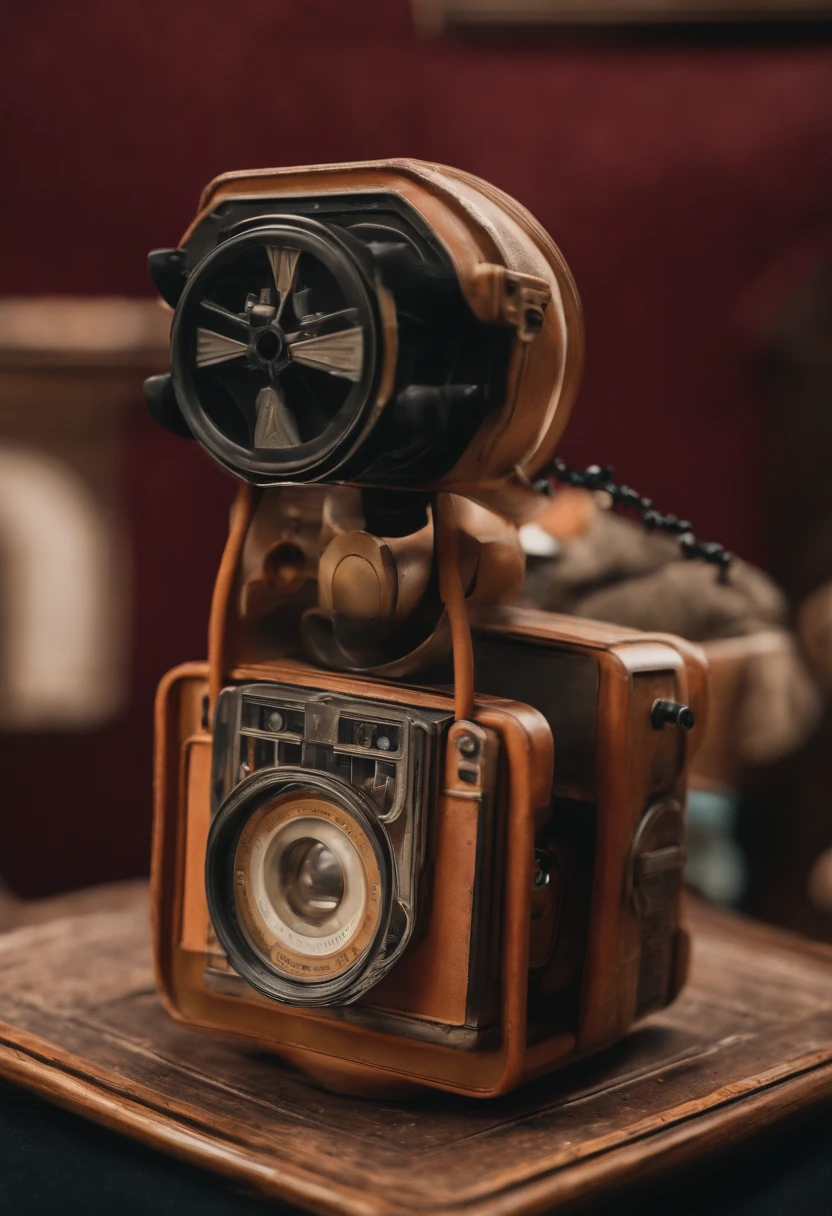 A photo of a vintage View-Master toy,Ready Player One,Appearance-wise, Halliday is often described as having a gangly frame, with messy hair, and typically dressed in a vintage style that echoes his obsession with the past. In his digital avatar form, known as Anorak, he appears as a powerful wizard, embodying the idealized version of himself within the virtual universe he created.