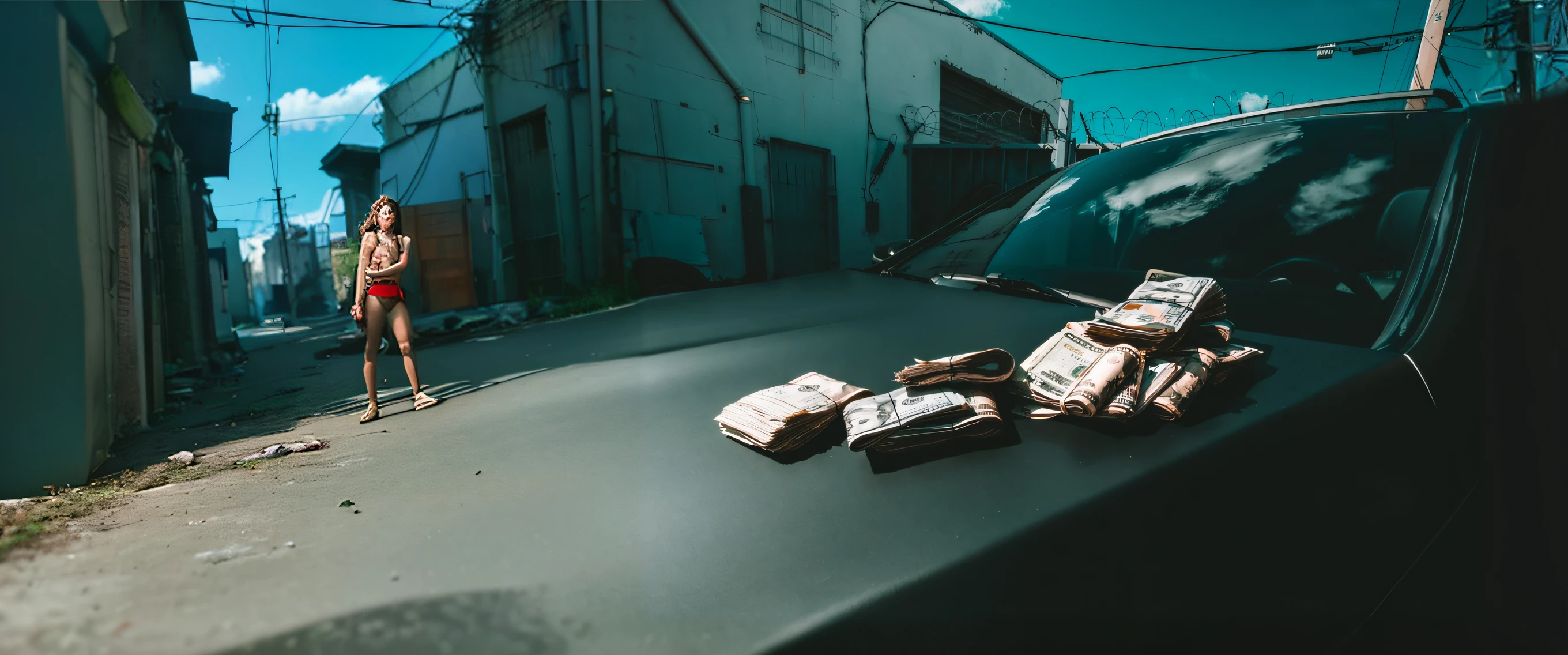 machine complete the background, slums in the background, стиль 90-х в россии