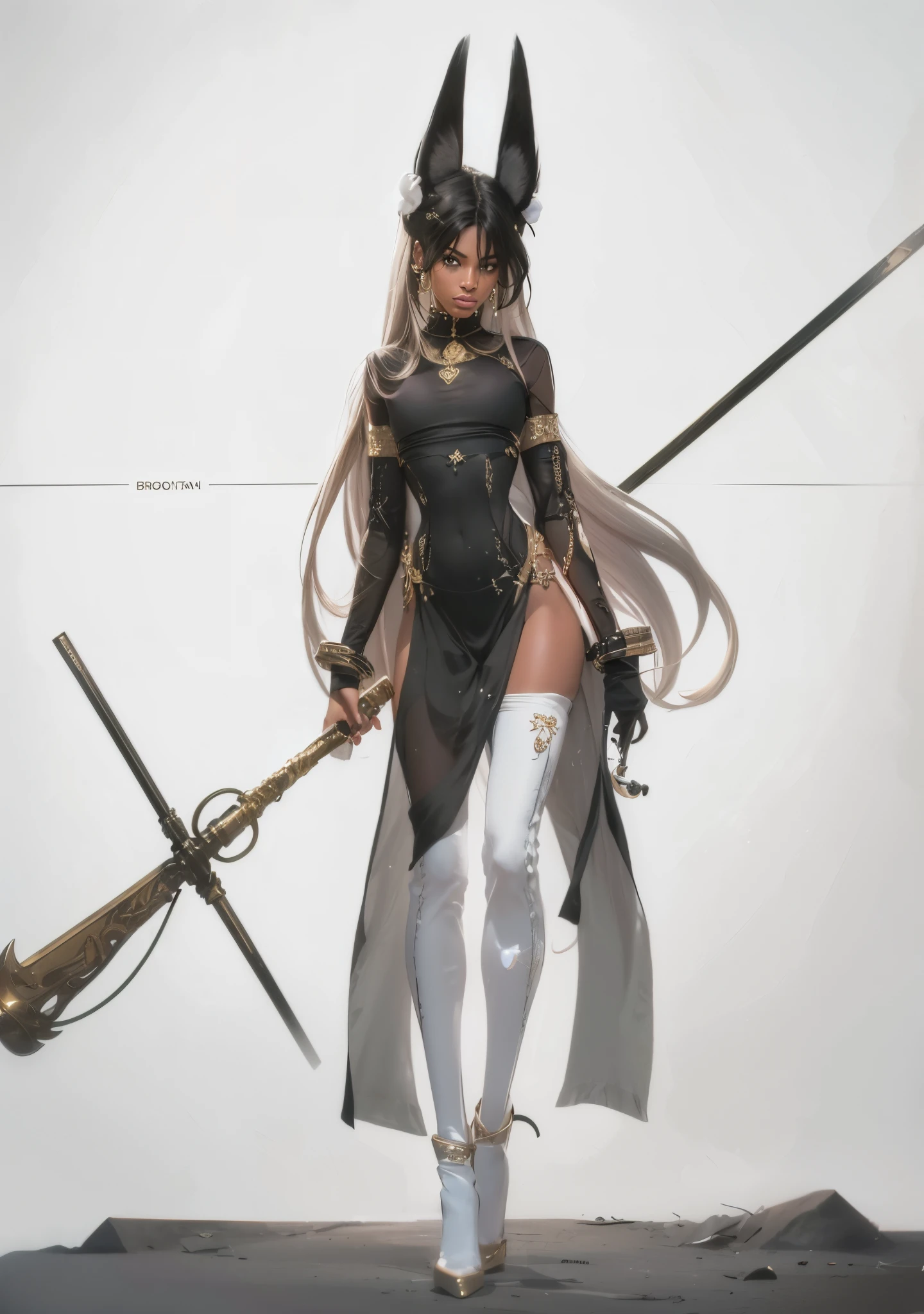 ((Beautiful man:1)) , ((Dark skin)) , ((extremely long hair)) , ((black hair)) , ((male)) , full lips , light green eyes , voluminous hair,((has tiger ears )), ((Skinny build)) ,effeminate , ((has a center part in hair)), full long eyelashes,((straight hair)) , ((crop top)), Bishounen, possess delicate and androgynous features, A mix of Black lady from Sailor moon , as a male , brown skin ,elegant , hair like Beyonce , age 33,