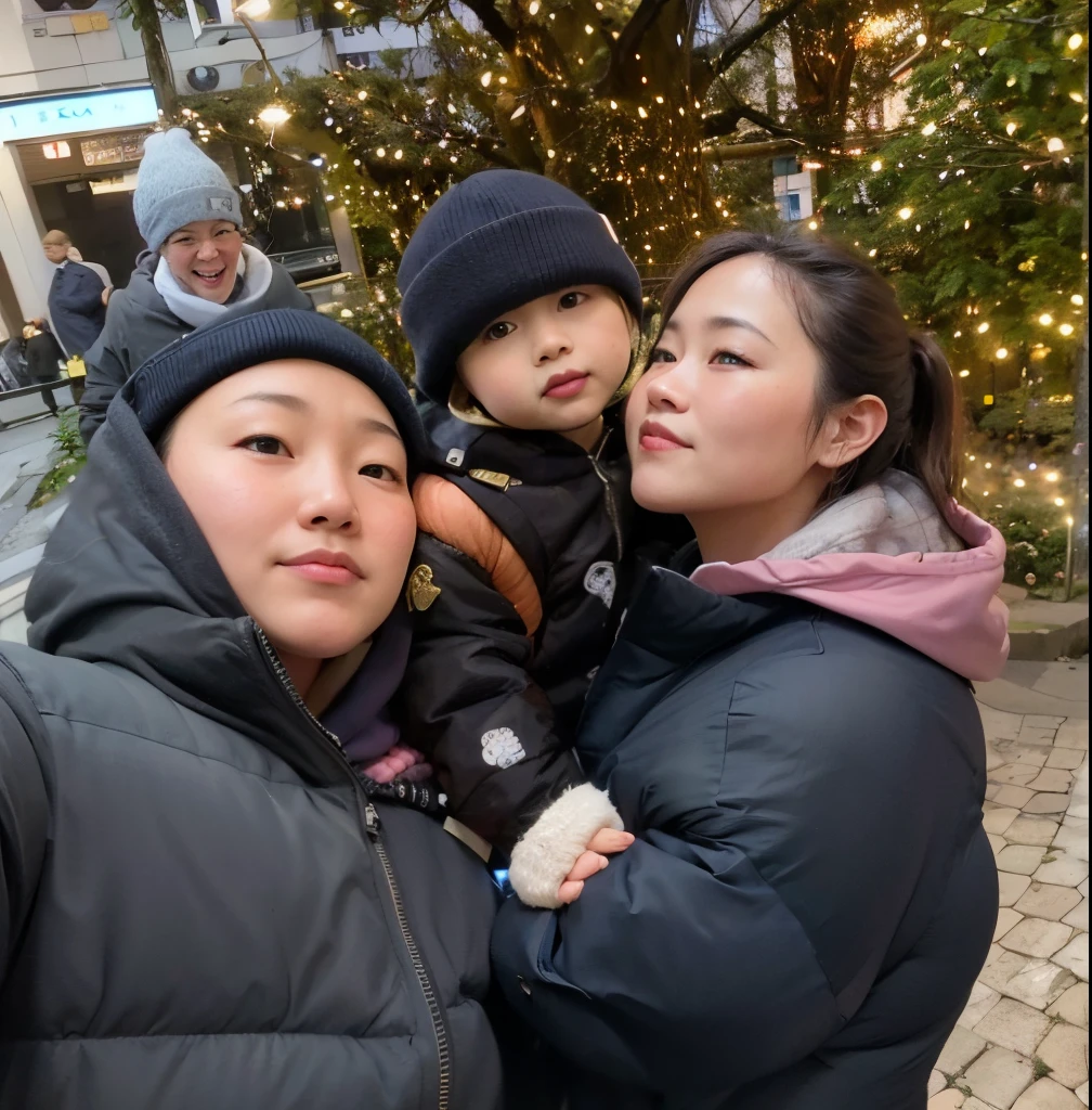 woman in blue jacket and hat standing in front of a tree, inspired by Itō Shinsui, sakura, sakura season, taken with canon eos 5 d mark iv, ann takamaki, wearing a french beret, inspired by Taiyō Matsumoto, shinsui ito, cherry tree in the background, inspired by Kim Jeong-hui, 8k selfie photograph, 1girl, Tokyo street,night, cityscape,city lights, upper body,close-up, 8k, RAW photo, best quality, masterpiece,realistic, photo-realistic,