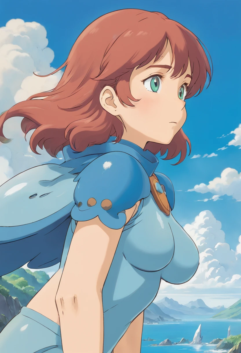 Nausicaa of the valley of the wind, {{{completely nude}}}, huge breasts, cry