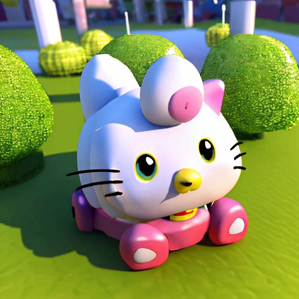 3d hello kitty with S + D
