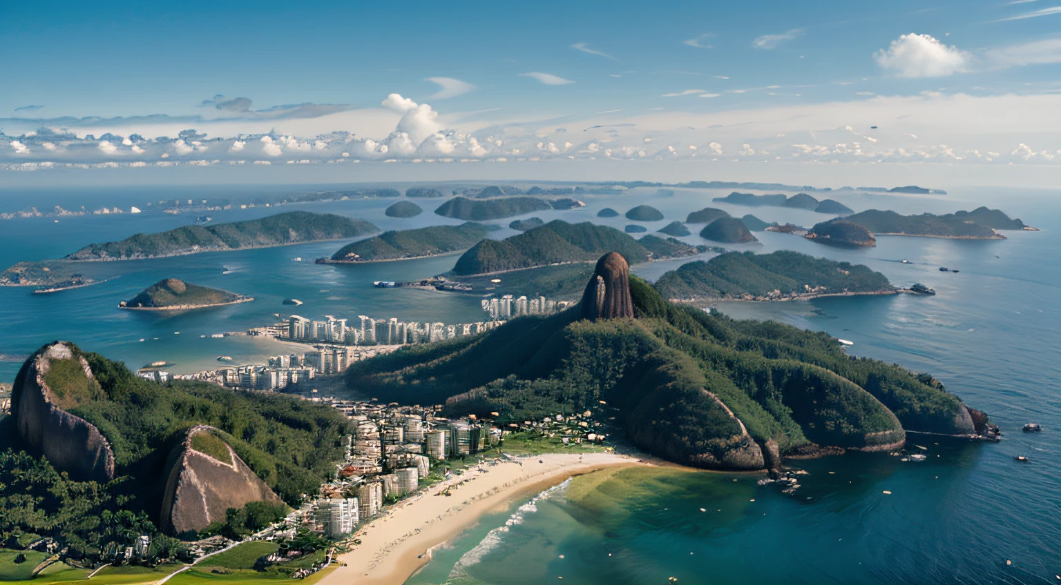 Chapter 2: "Panorama of Exotic Destinations in Brazil"
Imagem Sugerida: An aerial image showing the geographic diversity of Brazil, com montanhas, florestas, praias e cidades.