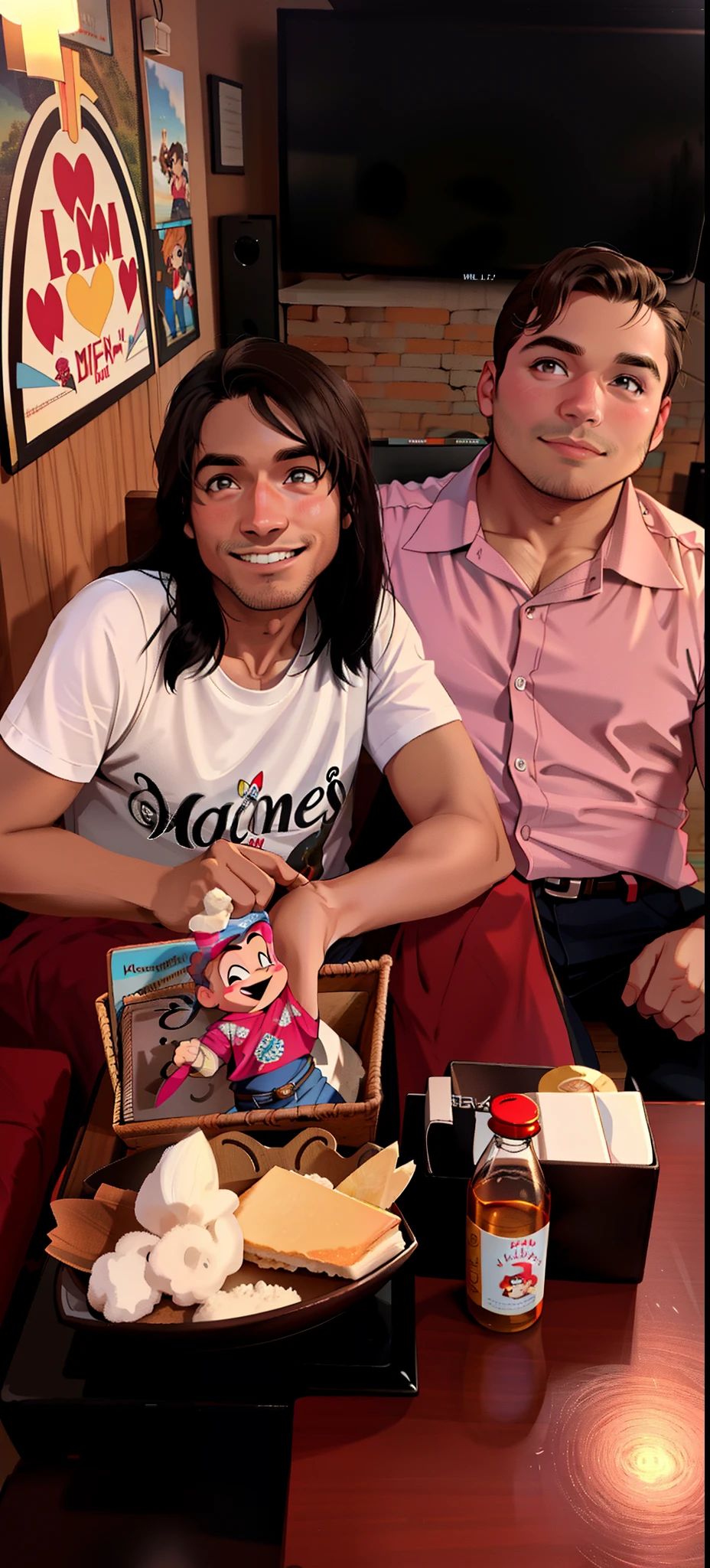 Um homem, uma mulher estilo Pixer Disney, alta qualidade, melhor qualidade