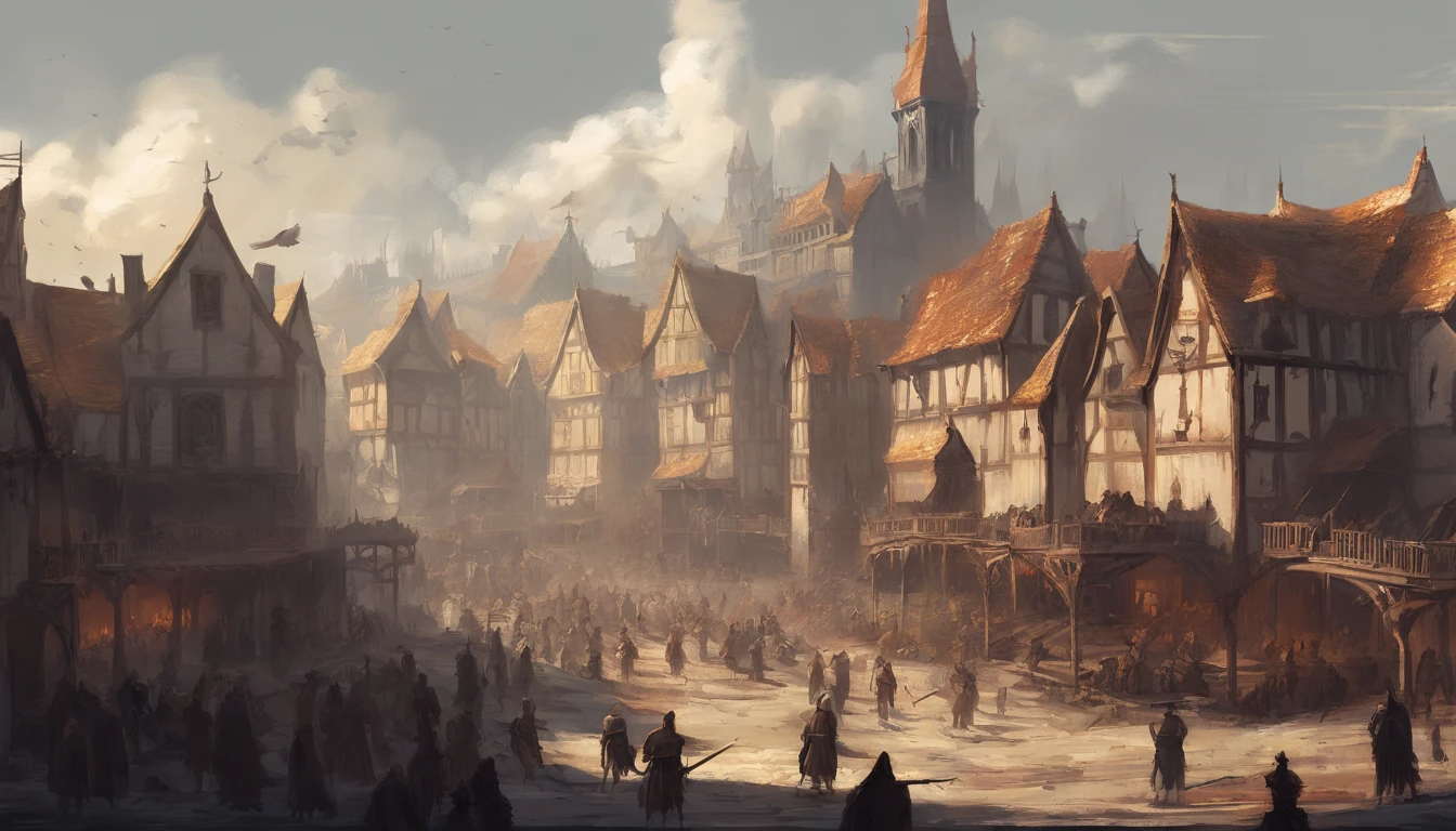 ink wash style,Broken,battlefiled,Fire on the ground,Burning buildings,the fire,winter day、Rochas、War,uni,Army,European battlefield,Medieval war,(illustratio:1.0)、Epic composition、Realistic lighting、high definition detail、tmasterpiece、Best quality,(非常详细的 CG 统一 8k 壁纸)