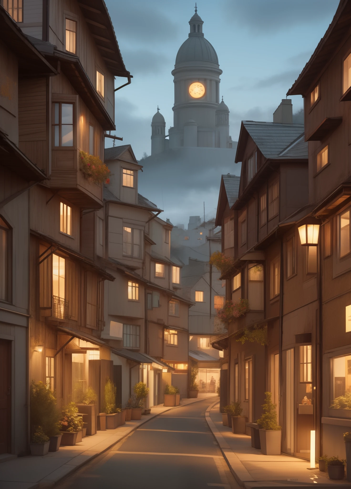 Realistic picture of buildings that collectively make a face that looks like Josh hutcherson