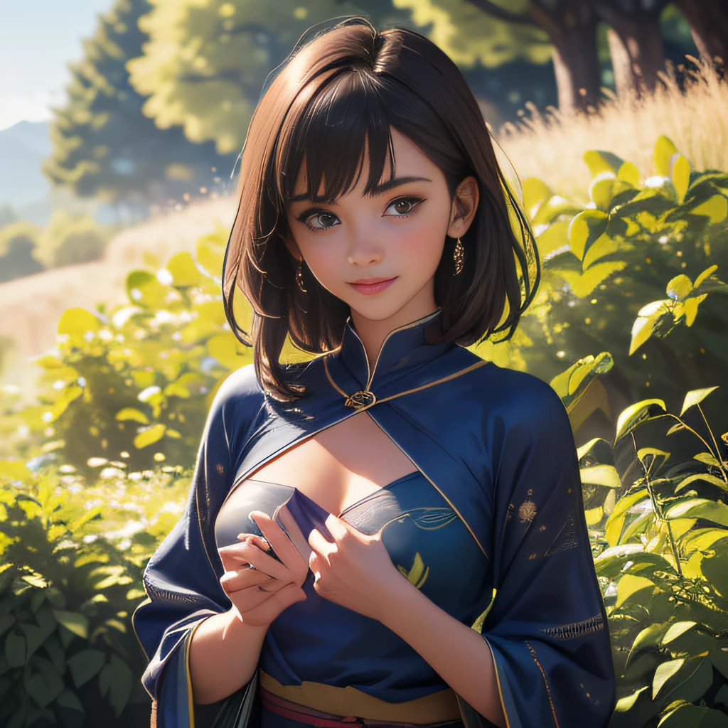 (Extremely detailed 8k wallpaper:2), (photo:2), (22 years old soigne Beautiful girl:2), (gives a lecture to friends:2), detailed (Face and eyes), (hyper realistic:1), (highly detailed:1), (epic realistic:1), rim light, (maximum details:1), cozy, (fullbody:1.3), (looking at viewer:2.0), (Woman's Attractive Qualities:2), (Attractive Woman:2), (Attractive:2), Smile, Intelligence, Empathy, Gracefulness, Sense of Style, Fitness, Grooming, Optimism, (Sensitivity:2), Sincerity, Romantic Gestures, Playfulness, Fashion Sense, (Sensuality:2), Charm, Modesty, Thoughtfulness, (Femininity:1), Flirtatiousness, Warmth, (Physical attractiveness:2), A beautiful smile, A love of life, strength and power, vulnerability, curiosity, wonder, love, (nature background:2), kawaii, waifu, Beautiful breasts, (attractive body:2), (Beautiful body:2), Beautiful pose, attractive pose, (Beautiful legs:1.0), (Beautiful clothes:1), (classic clothes:2), (elegant clothes:2), (European clothes:2), detailed clothes, (skirt:1), (blouse:1), (provocative pose)