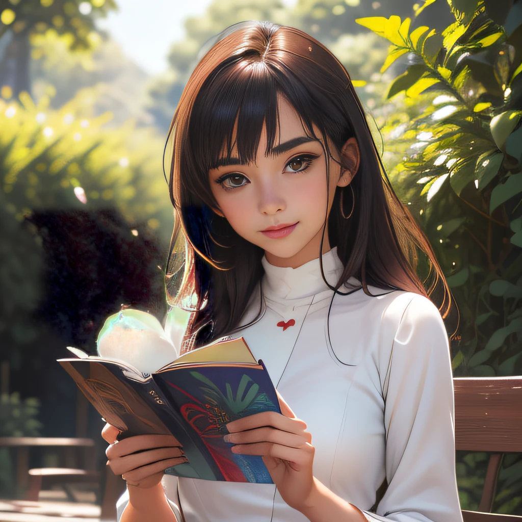 (Extremely detailed 8k wallpaper:2), (photo:2), (22 years old soigne Beautiful girl:2), (gives a lecture to friends:2), detailed (Face and eyes), (hyper realistic:1), (highly detailed:1), (epic realistic:1), rim light, (maximum details:1), cozy, (fullbody:1.3), (looking at viewer:2.0), (Woman's Attractive Qualities:2), (Attractive Woman:2), (Attractive:2), Smile, Intelligence, Empathy, Gracefulness, Sense of Style, Fitness, Grooming, Optimism, (Sensitivity:2), Sincerity, Romantic Gestures, Playfulness, Fashion Sense, (Sensuality:2), Charm, Modesty, Thoughtfulness, (Femininity:1), Flirtatiousness, Warmth, (Physical attractiveness:2), A beautiful smile, A love of life, strength and power, vulnerability, curiosity, wonder, love, (nature background:2), kawaii, waifu, Beautiful breasts, (attractive body:2), (Beautiful body:2), Beautiful pose, attractive pose, (Beautiful legs:1.0), (Beautiful clothes:1), (classic clothes:2), (elegant clothes:2), (European clothes:2), detailed clothes, (skirt:1), (blouse:1), (provocative pose)