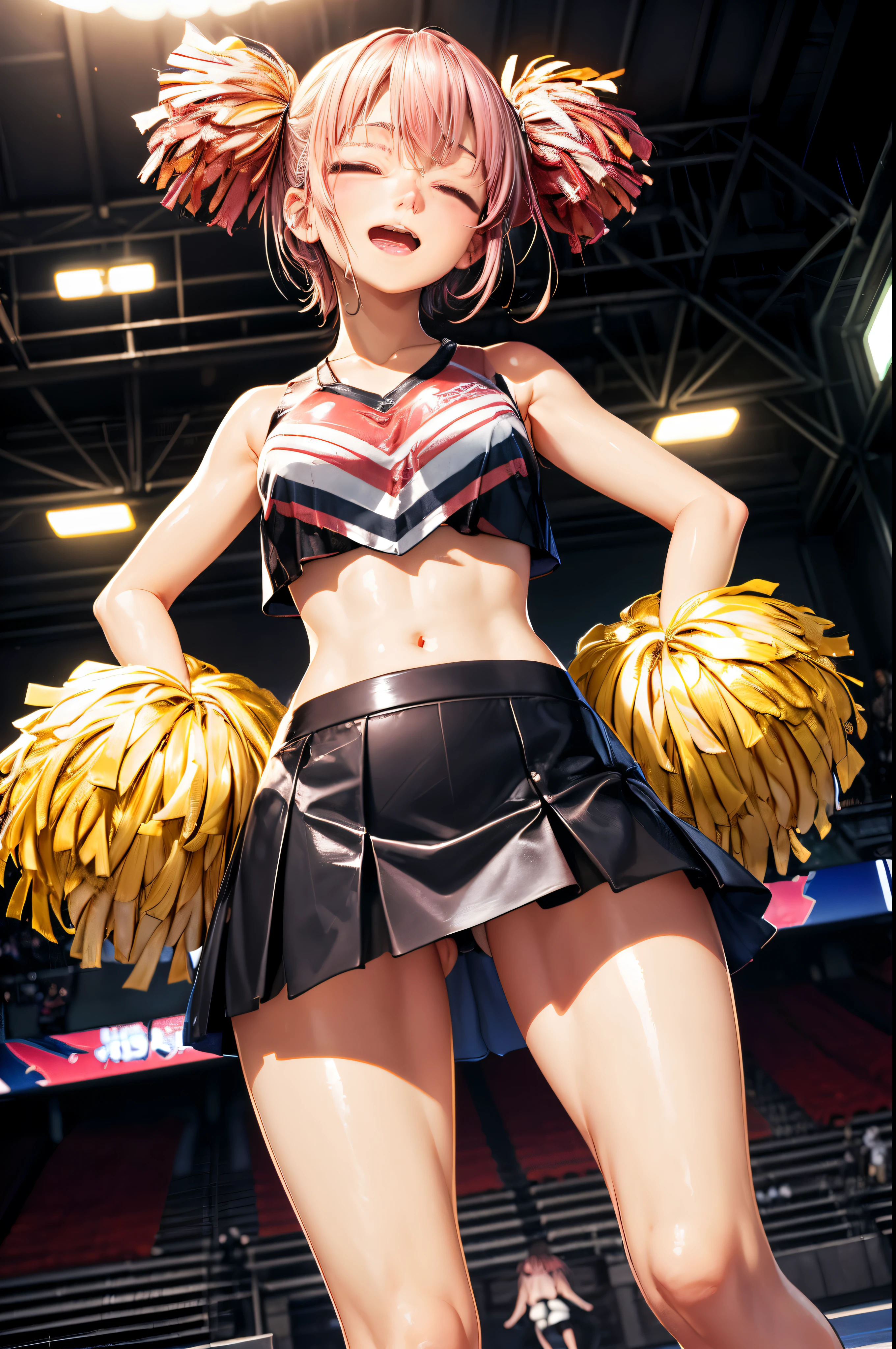 ((Half-closed eyes:1.5)), ((Big open mouth:1.5)),