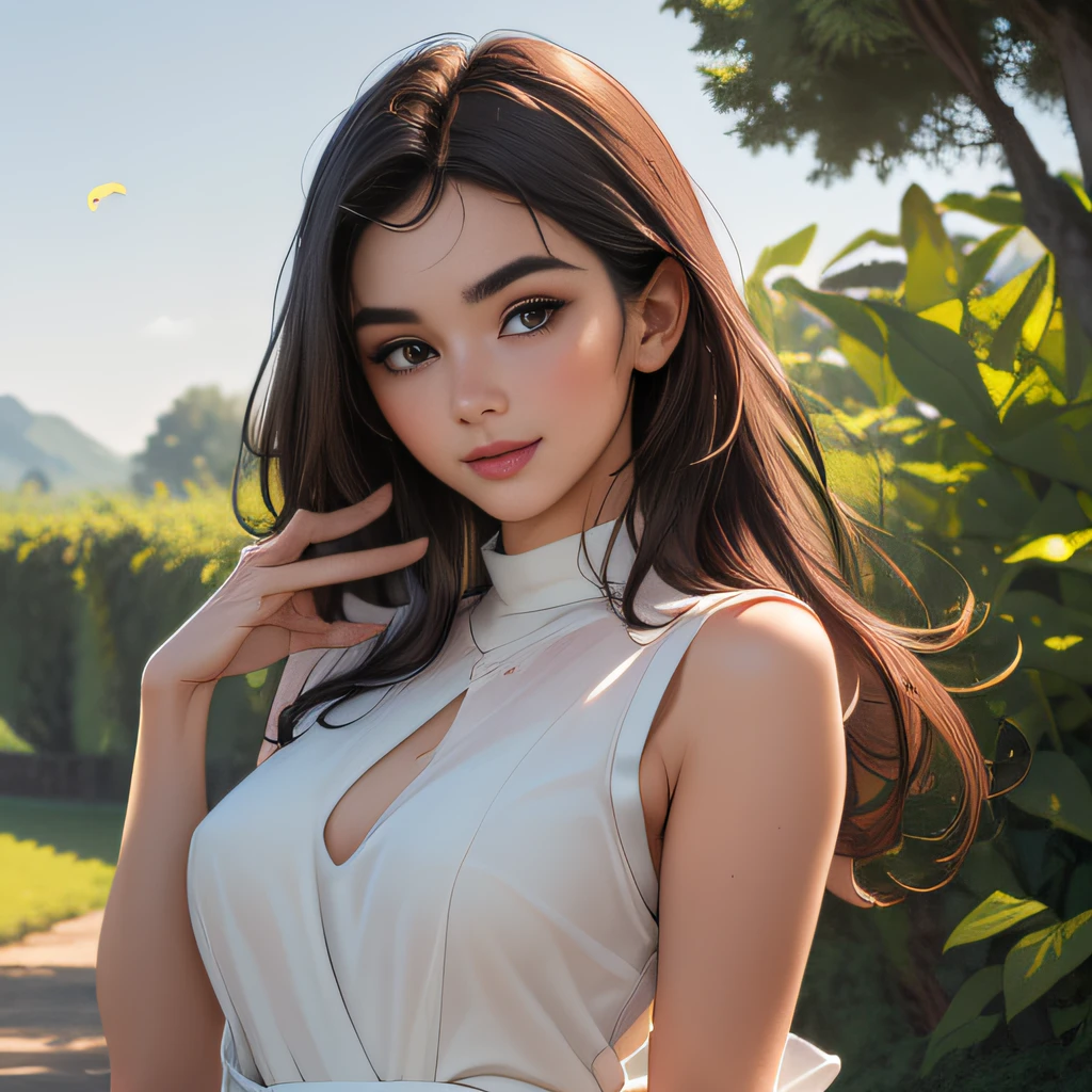(extremely detailed 8K wallpaper:2), (photo:2), (26 years old Xuan Beautiful girl:2), (gives a lecture to friends:2), Detailed (Face & Eyes), (hyper realistic:1), (Highly detailed:1), (Epic Realistic:1), rim light, (Maximum details:1), Cosy, (body complet:1.3), (looking a viewer:2), (Attractive qualities of a woman:2), (attractive female:2), (Attractive:2), Smile, intelligence, sympathy, Grace, A sense of style, Fitness, Care, optimism, (sensitivity:2), frankness, Romantic gestures, playfulness, Fashion Sense, (sensuality:2), charm, modesty, Thoughtfulness, (femininity:1), flirtatiousness, warmth, (Physical Attractiveness:2), beautiful smile, Love of Life, Strength and power, Vulnerability, curiosity, wonder, Love, (Nature's prehistory:2), Kawaii, waifu, beautiful breasts, (attractive body:2), (handsome body:2), BEAUTIFUL POSE, attractive pose, (nice feet:1.0), (beautiful clothing:1), (Classic clothes:2), (elegant clothing:2), (European Clothing:2), detailed clothes, (upskirt:1), (blouse:1), (provocative pose)