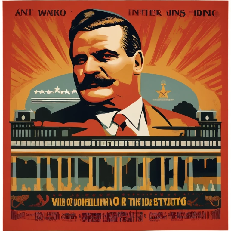 A photo of a vintage telescreen with the words 'Big Brother is watching you' displayed prominently,1984 novel,He is often just depicted in television broadcasts and on Propaganda Posters in a Soviet Artstyle.
Big Brother is depicted as an imposing and authoritative figure, whose image is constantly displayed on posters and telescreens throughout Oceania. The Party's propaganda presents him as a larger-than-life leader, evoking a sense of power and control. His face is described as having a stern and watchful expression, which adds to the atmosphere of surveillance and scrutiny.
The iconic image associated with Big Brother features a man with a heavy mustache and a commanding gaze. His eyes are often described as piercing and seem to follow the citizens wherever they go. The Party's slogan, "Big Brother is watching you," reinforces the idea that his gaze is all-seeing and omnipresent.
It's important to note that the physical appearance of Big Brother is intentionally left somewhat ambiguous in the novel. This ambiguity serves to emphasize the symbolic nature of Big Brother as a representation of the Party and its ideology.
Propaganda Posters: The propaganda posters in Oceania feature a stylized image of Big Brother's face. The posters are often large and striking, designed to catch the attention of passersby. Big Brother's face is usually depicted in black and white, with sharp, defined features. His eyes, in particular, are portrayed as intense and penetrating. They seem to follow the viewer, creating a sense of constant surveillance. The stern expression on Big Brother's face communicates his authority and power. The posters often carry slogans or messages that promote loyalty to the Party or warn against thoughtcrime, reinforcing the idea that Big Brother is watching and that any disobedience will be detected and punished.
Telescreens: Telescreens are ubiquitous in Oceania and serve as a tool of constant surveillance and propaganda. These two-way communication devices transmit both audio and video, allowing the Party to monitor the actions and conversations of the citizens. Big Brother's face appears on telescreens at regular intervals, interrupting normal programming. The screen fills with an image of Big Brother, and his eyes seem to bore into the viewer. This interruption serves as a reminder that the citizens are constantly being watched and reinforces the Party's control over their lives. The telescreens also broadcast Party propaganda and speeches, with Big Brother's face often accompanying these messages, further cementing his role as the figurehead of the Party's ideology.
In both the propaganda posters and on telescreens, Big Brother's face is portrayed as a symbol of authority, surveillance, and control. The intense gaze and stern expression are meant to create a sense of unease and remind the citizens of the constant monitoring and manipulation they are subjected to. These visual representations of Big Brother serve as a constant reminder of the Party's power and the consequences of deviating from its doctrines.
His face resembles this of Oswald Mosely but with a bigger mustache.